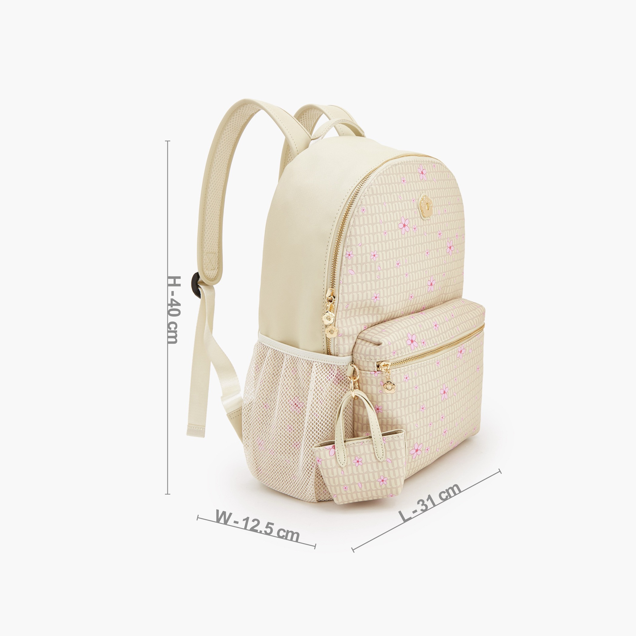 شنطة ظهر بطبعات زهرية وأحزمة كتف قابلة للتعديل من ميسي-women-bagsandwallets-backpacks-image-5