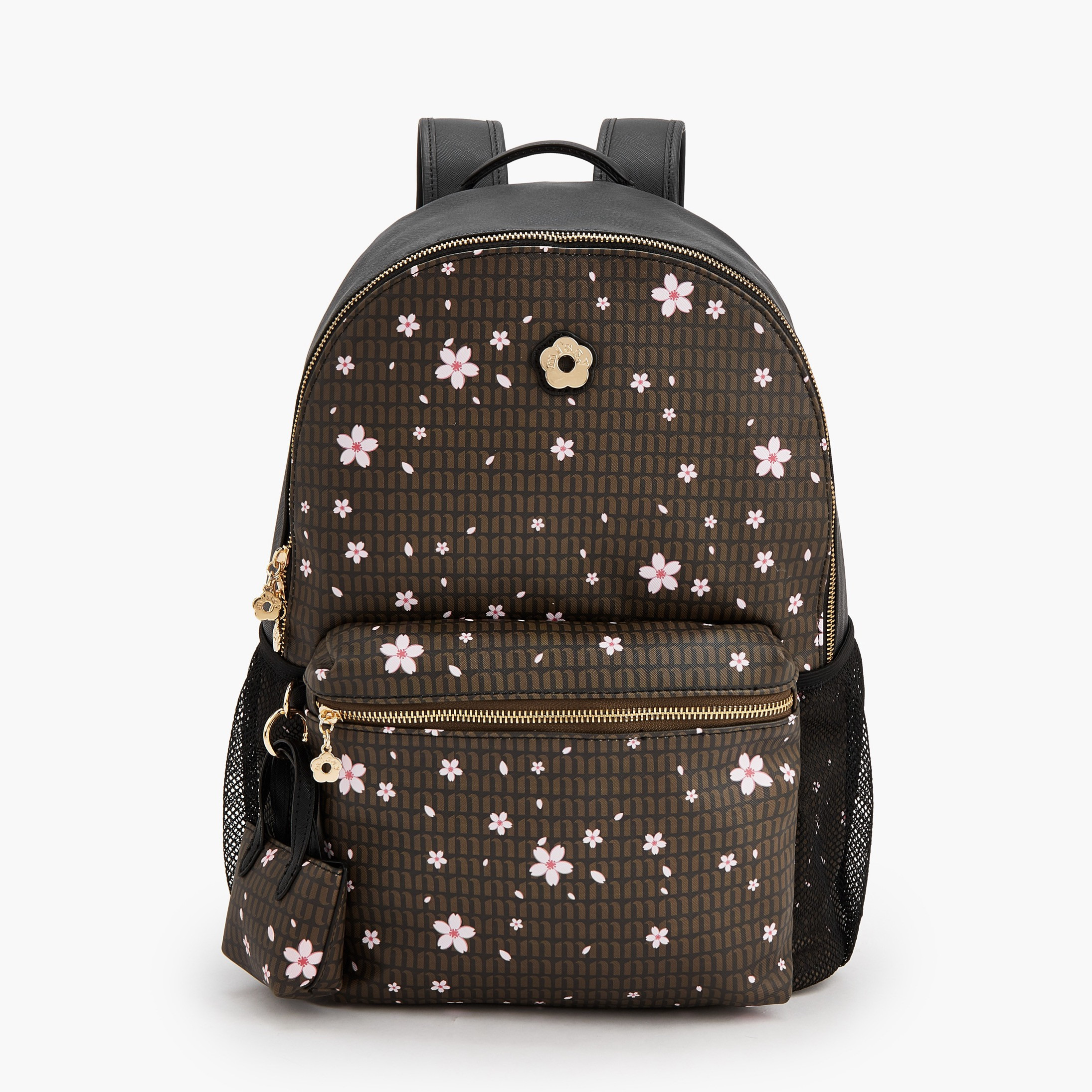 شنطة ظهر بطبعات زهرية وأحزمة كتف قابلة للتعديل من ميسي-women-bagsandwallets-backpacks-image-1