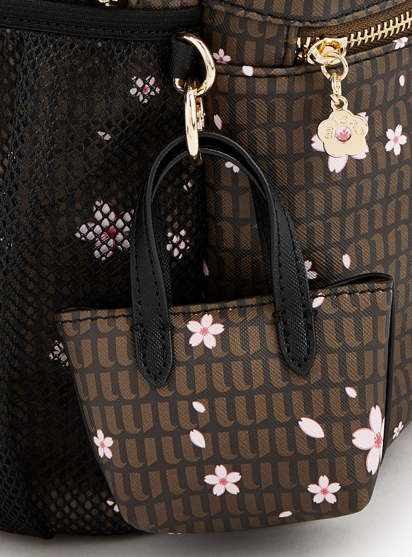 شنطة ظهر بطبعات زهرية وأحزمة كتف قابلة للتعديل من ميسي-women-bagsandwallets-backpacks-image-3
