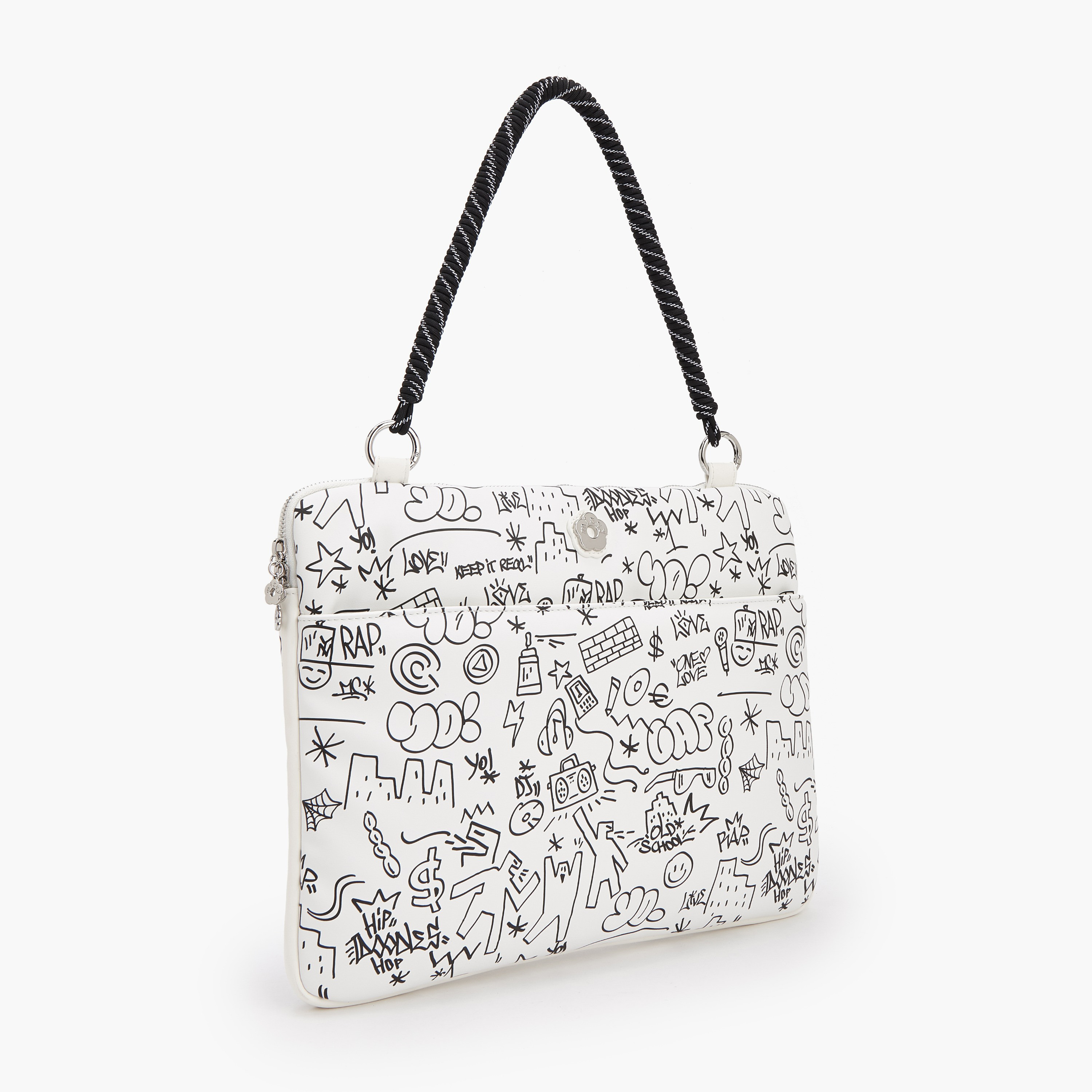 Missy Doodle Print Laptop Bag with Detachable Strap-women-bagsandwallets-handbags-image-3