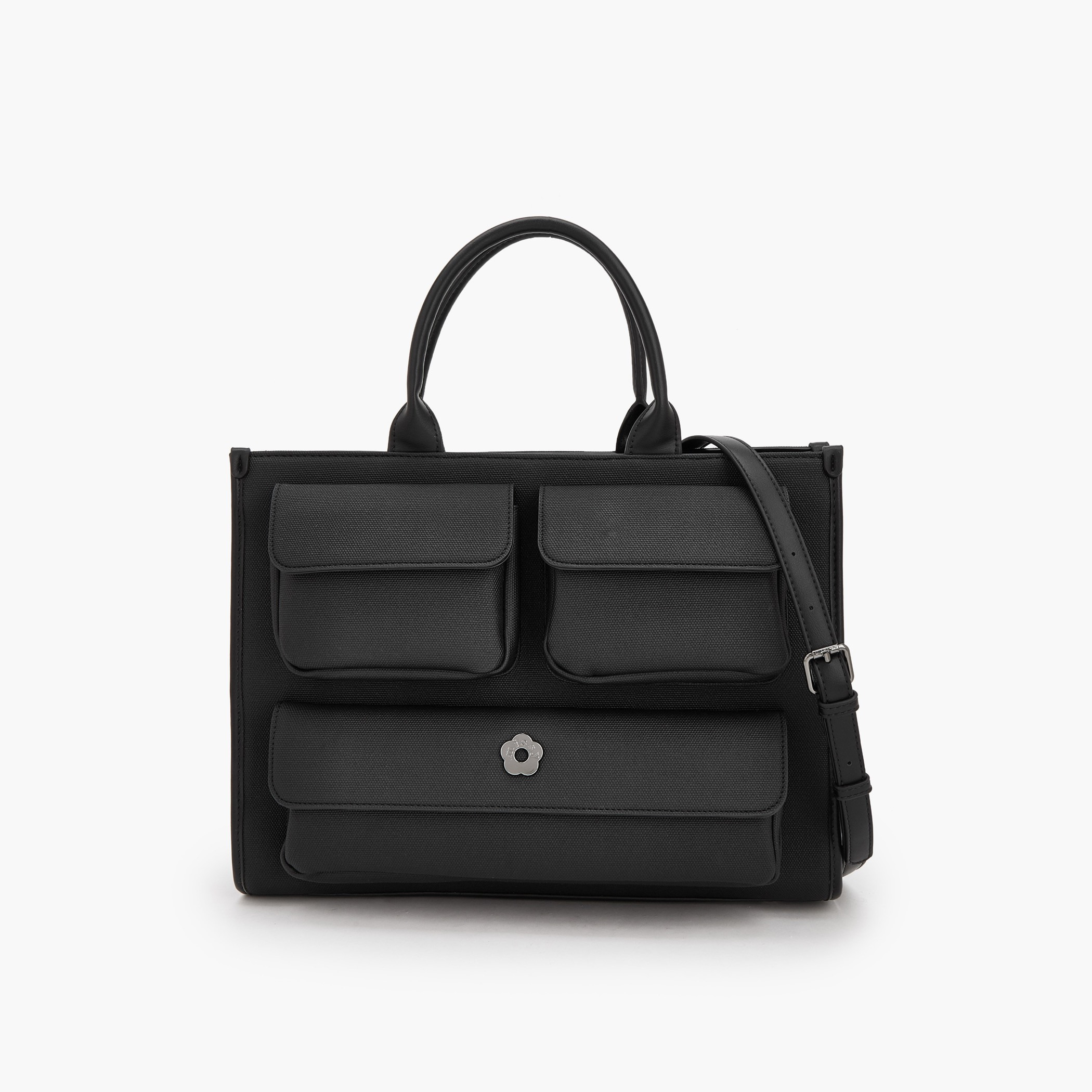 Missy Solid Tote Bag with Zip Closure-women-bagsandwallets-handbags-image-1