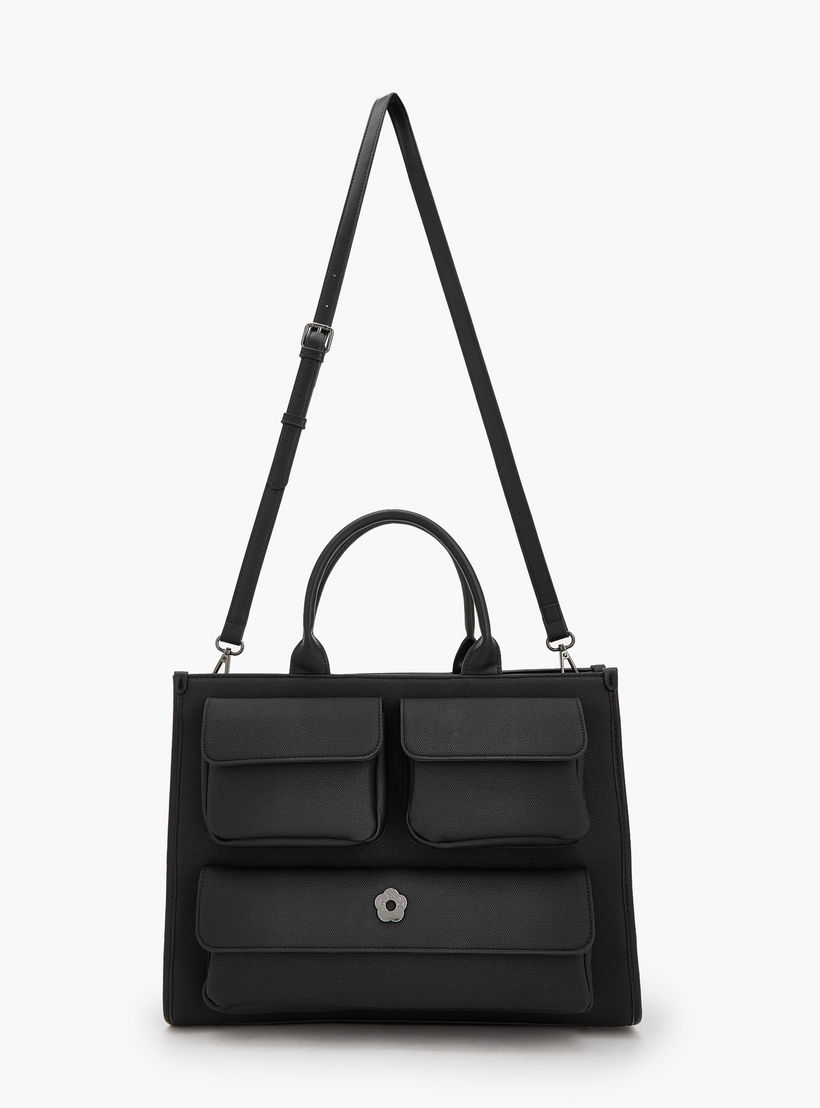 Missy Solid Tote Bag with Zip Closure-women-bagsandwallets-handbags-image-2