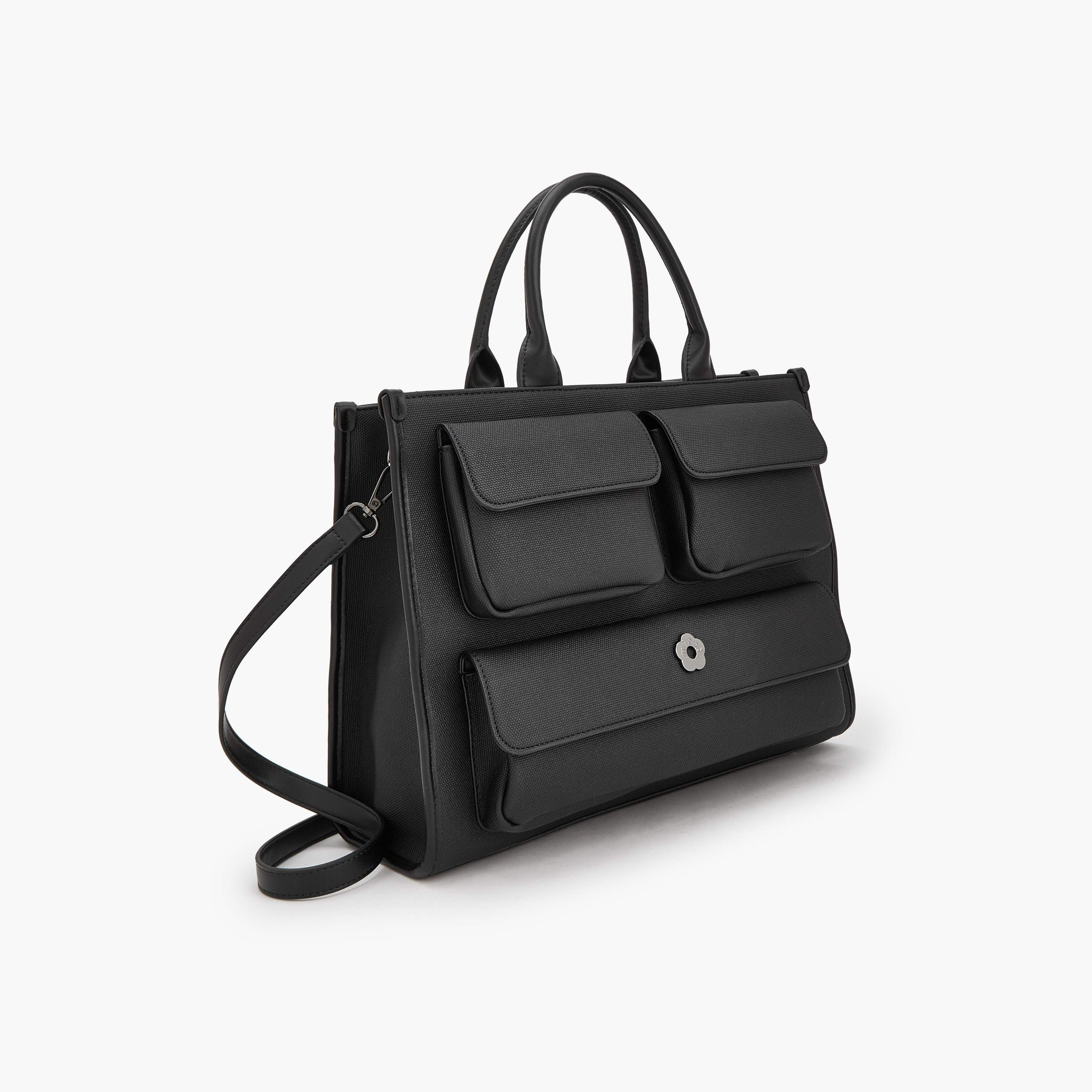 Missy Solid Tote Bag with Zip Closure-women-bagsandwallets-handbags-image-3