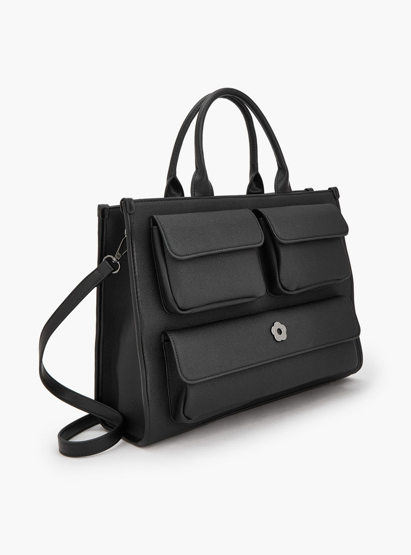 Missy Solid Tote Bag with Zip Closure-women-bagsandwallets-handbags-image-3