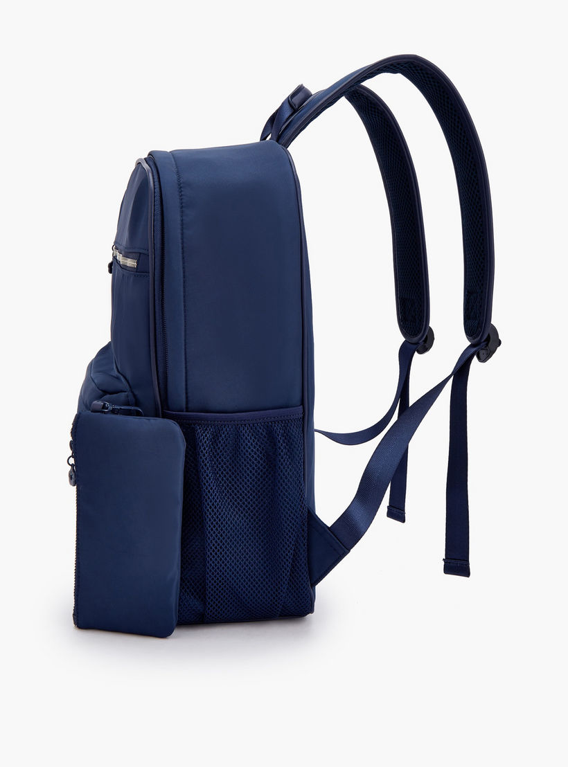 طقم شنطة ظهر مدرسية قطعتين بطبعة شعار للبنات مع مقلمة من ميسي - 30×12×40 سم-school-bagsandbackpacks-backpacks-image-5