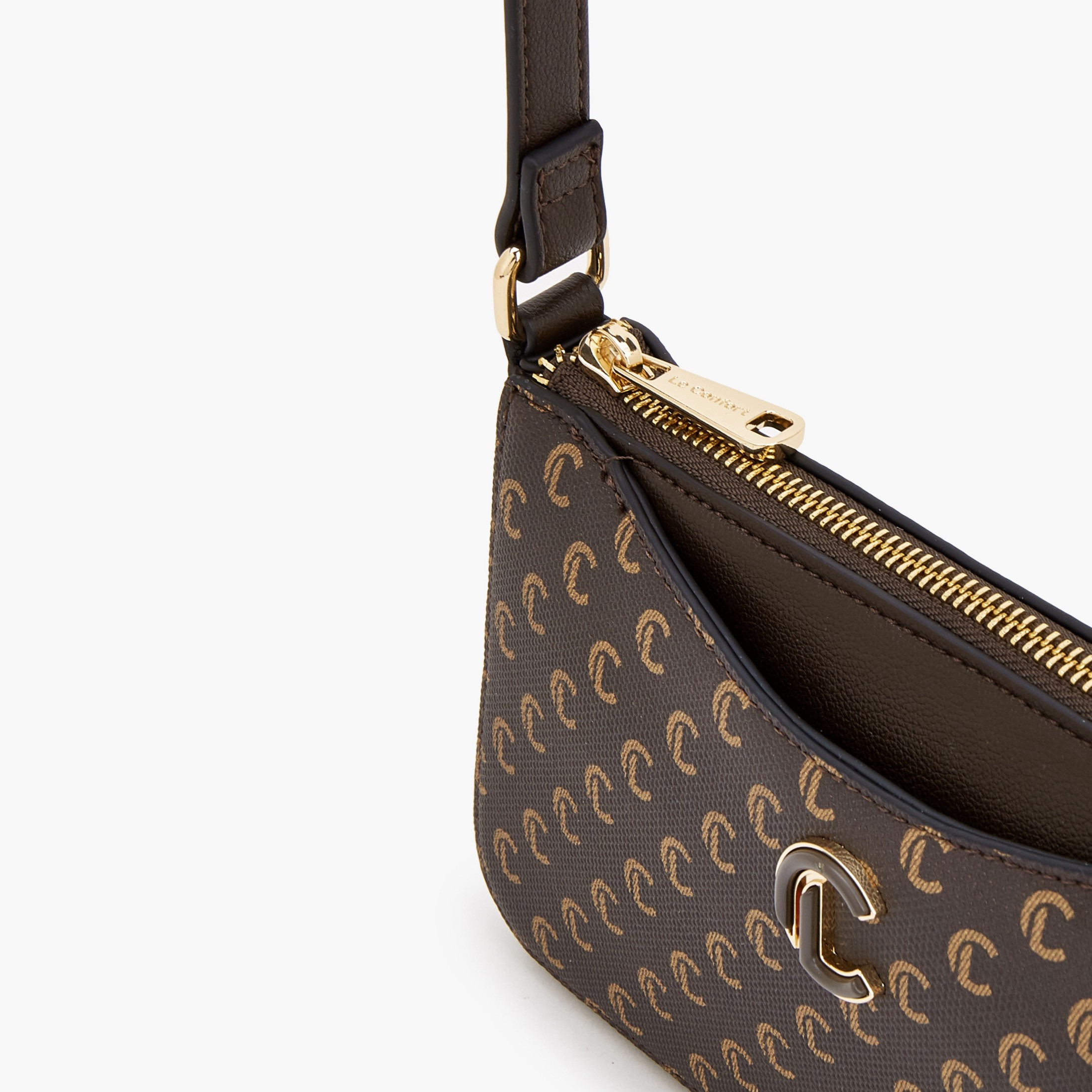 شنطة كروس بودي بسحاب إغلاق وطبعات مونوجرام من لو كونفورت-women-bagsandwallets-handbags-image-6