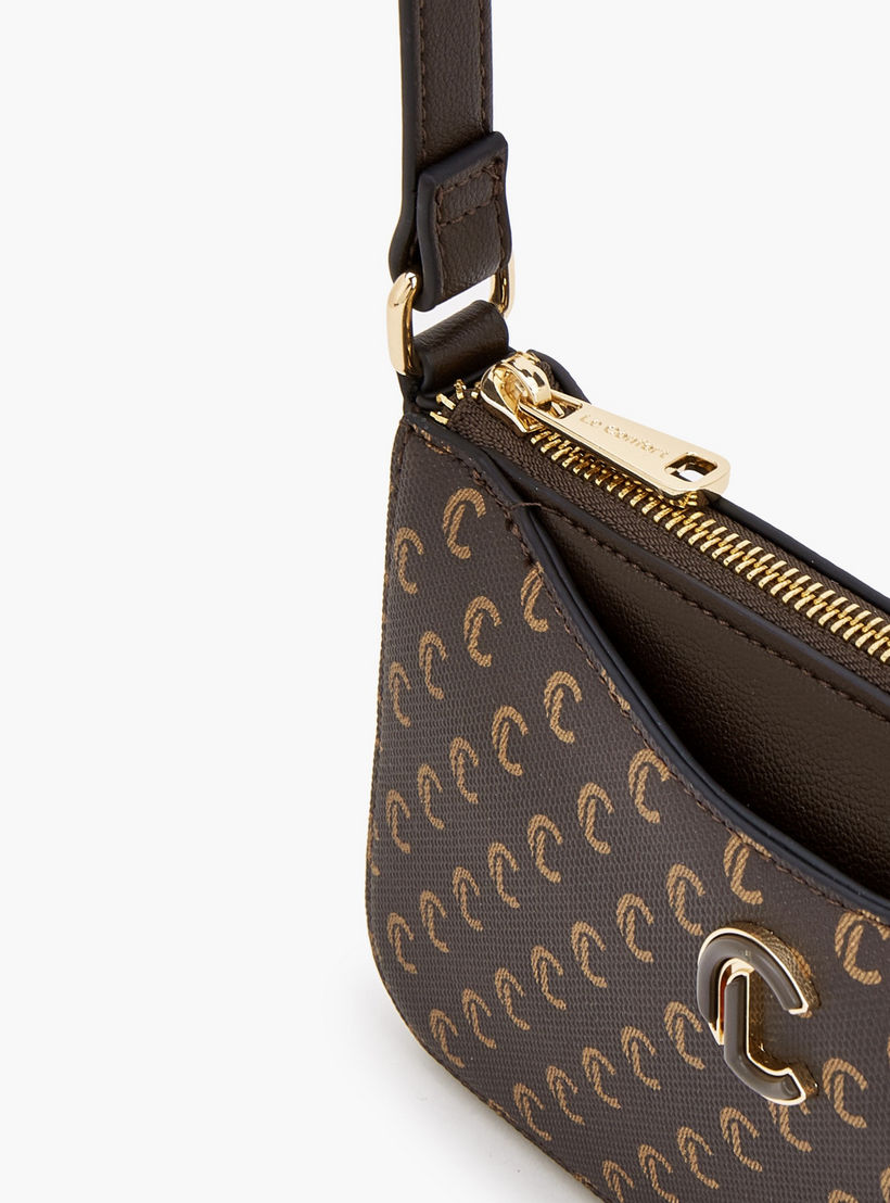 شنطة كروس بودي بسحاب إغلاق وطبعات مونوجرام من لو كونفورت-women-bagsandwallets-handbags-image-6