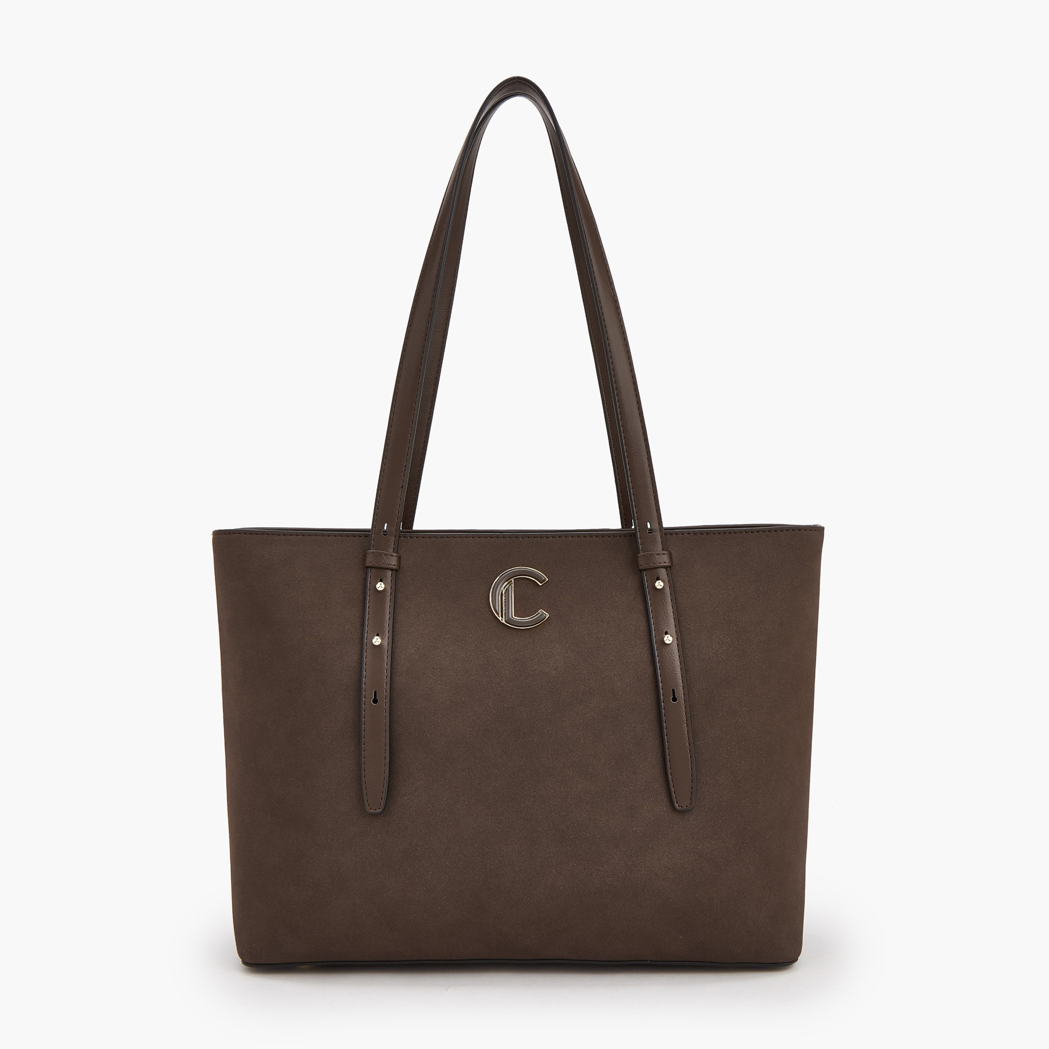 Le Confort Solid Tote Bag with Zip Closure-women-bagsandwallets-handbags-image-1