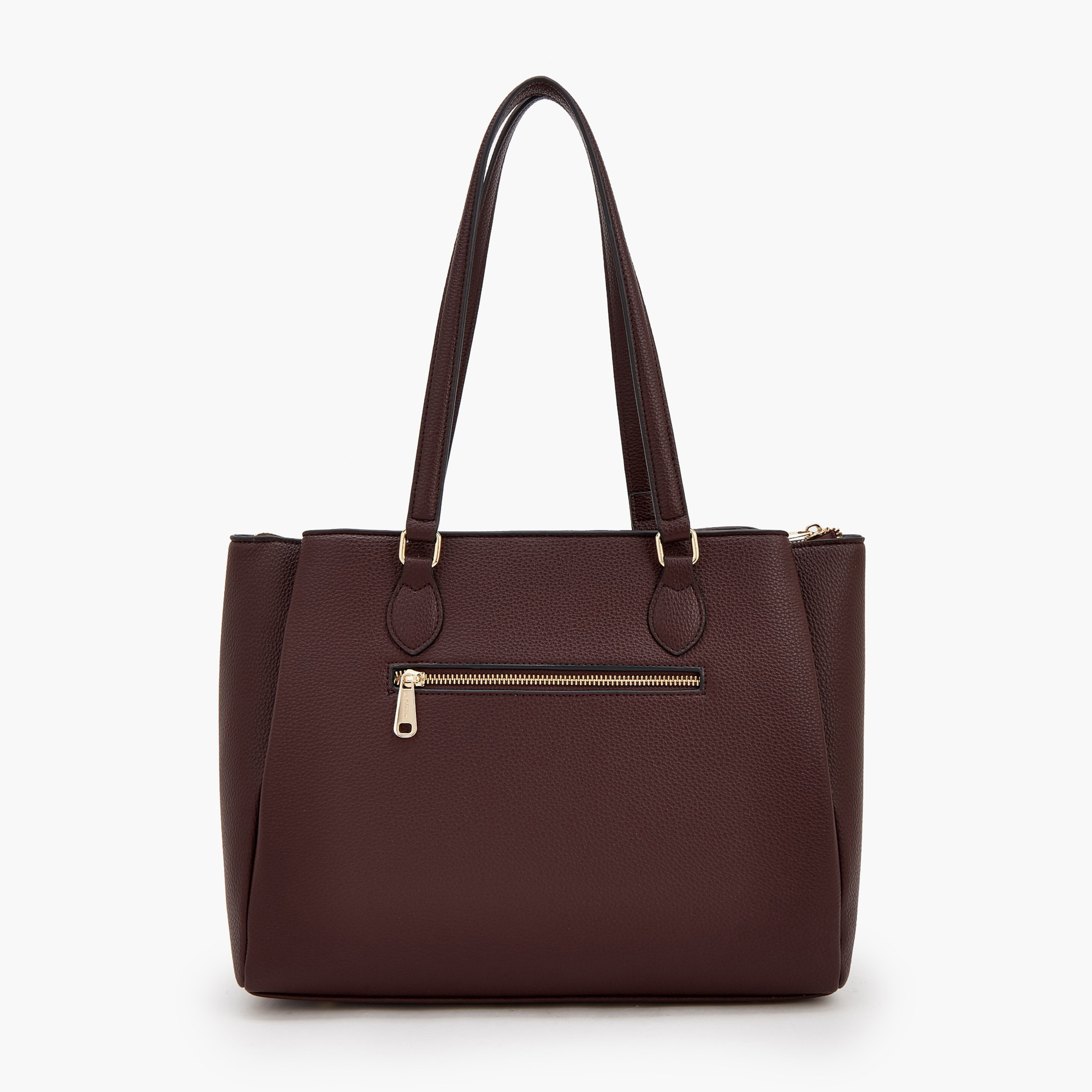 شنطة توت سادة مع حزام قابل للفصل وسحاب إغلاق من لو كومفورت-women-bagsandwallets-handbags-image-5