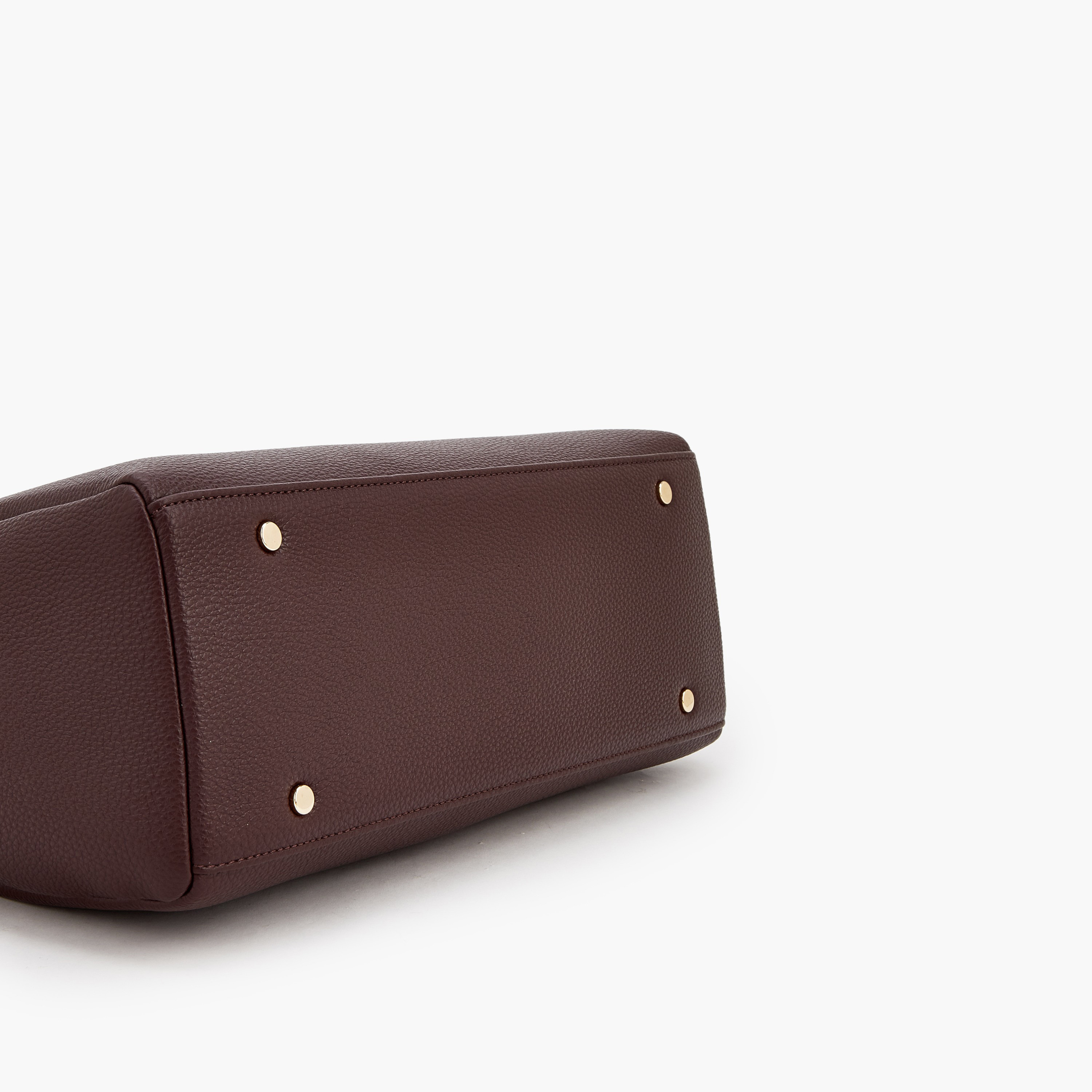 شنطة توت سادة مع حزام قابل للفصل وسحاب إغلاق من لو كومفورت-women-bagsandwallets-handbags-image-6