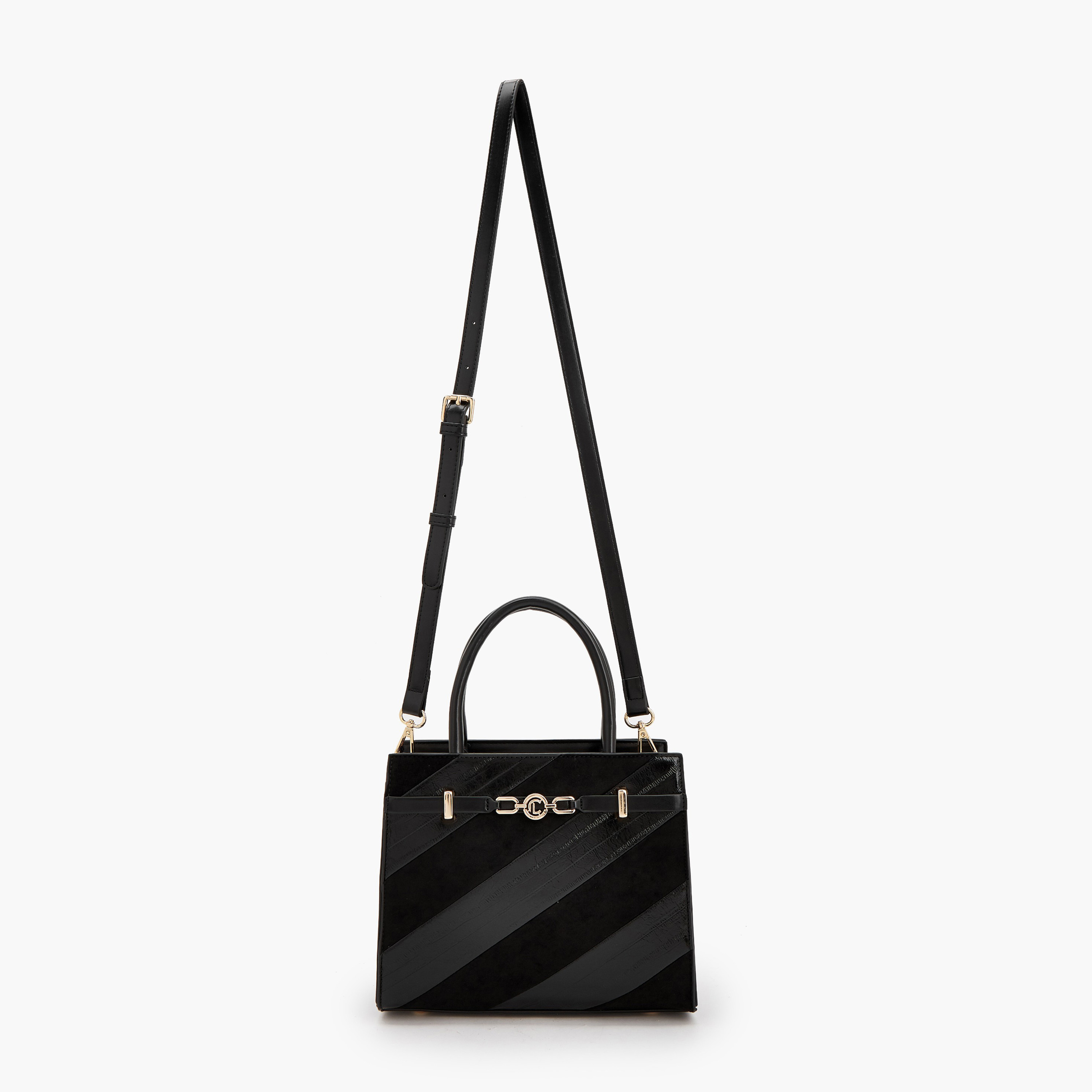 شنطة توتي مخططة بحزام قابل للفصل من لو كونفورت-women-bagsandwallets-handbags-image-2