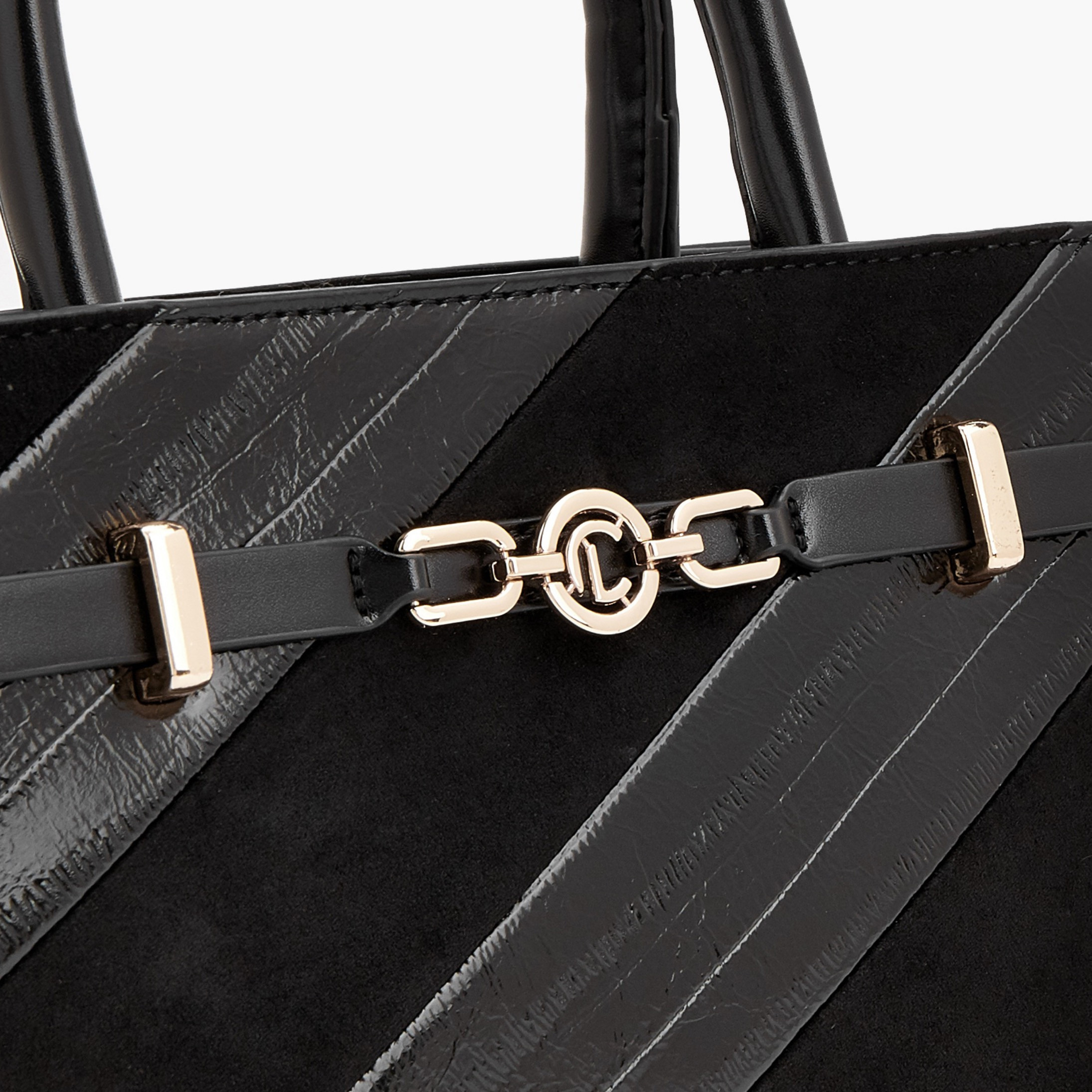شنطة توتي مخططة بحزام قابل للفصل من لو كونفورت-women-bagsandwallets-handbags-image-4