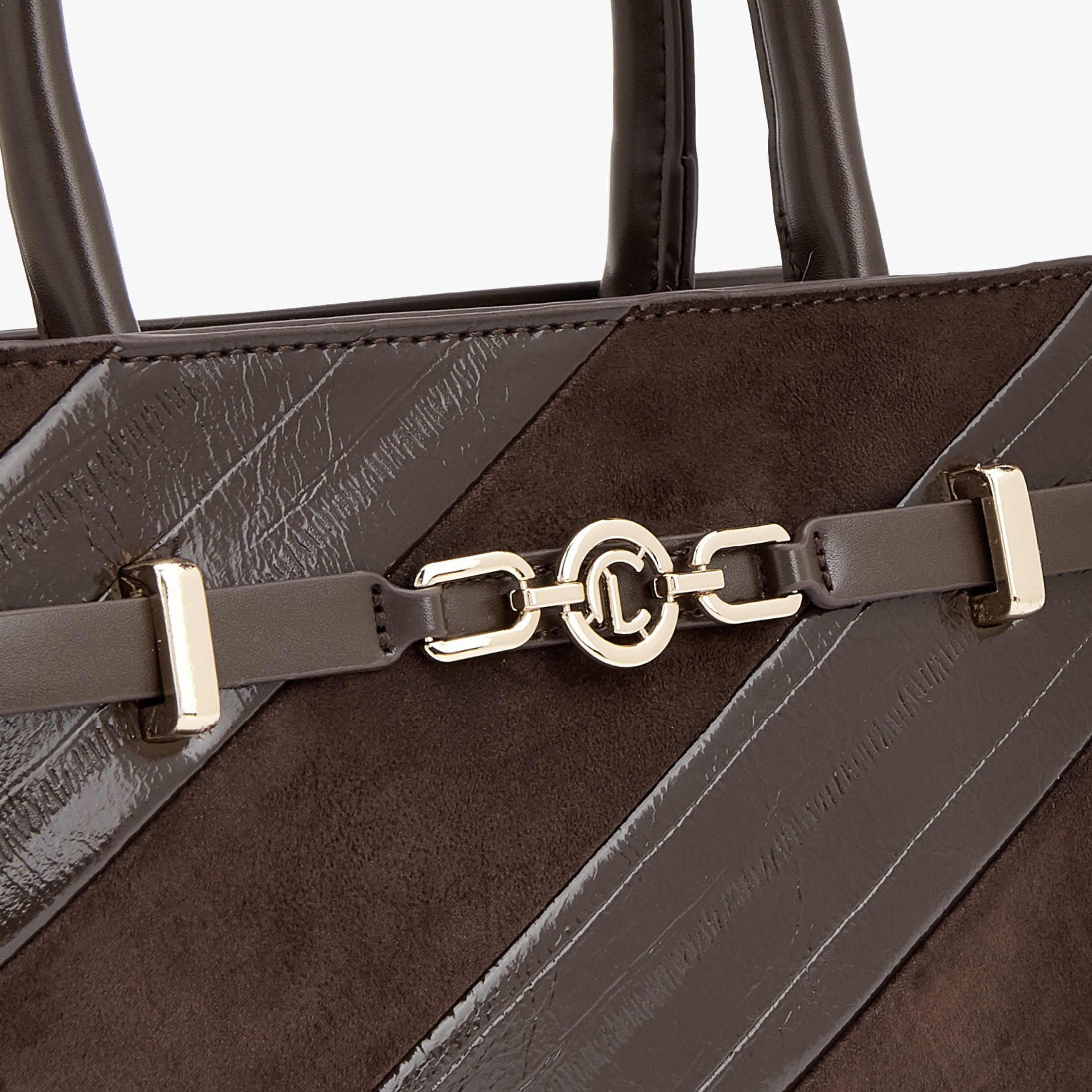 شنطة توتي مخططة بحزام قابل للفصل من لو كونفورت-women-bagsandwallets-handbags-image-4