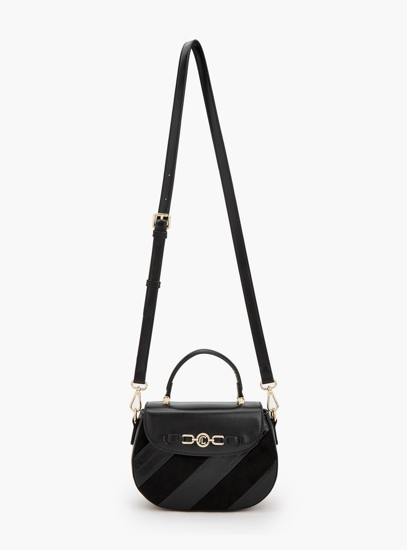 شنطة ساتشيل شمواه مخططة بزينة ميتاليك من لو كونفورت-women-bagsandwallets-handbags-image-2
