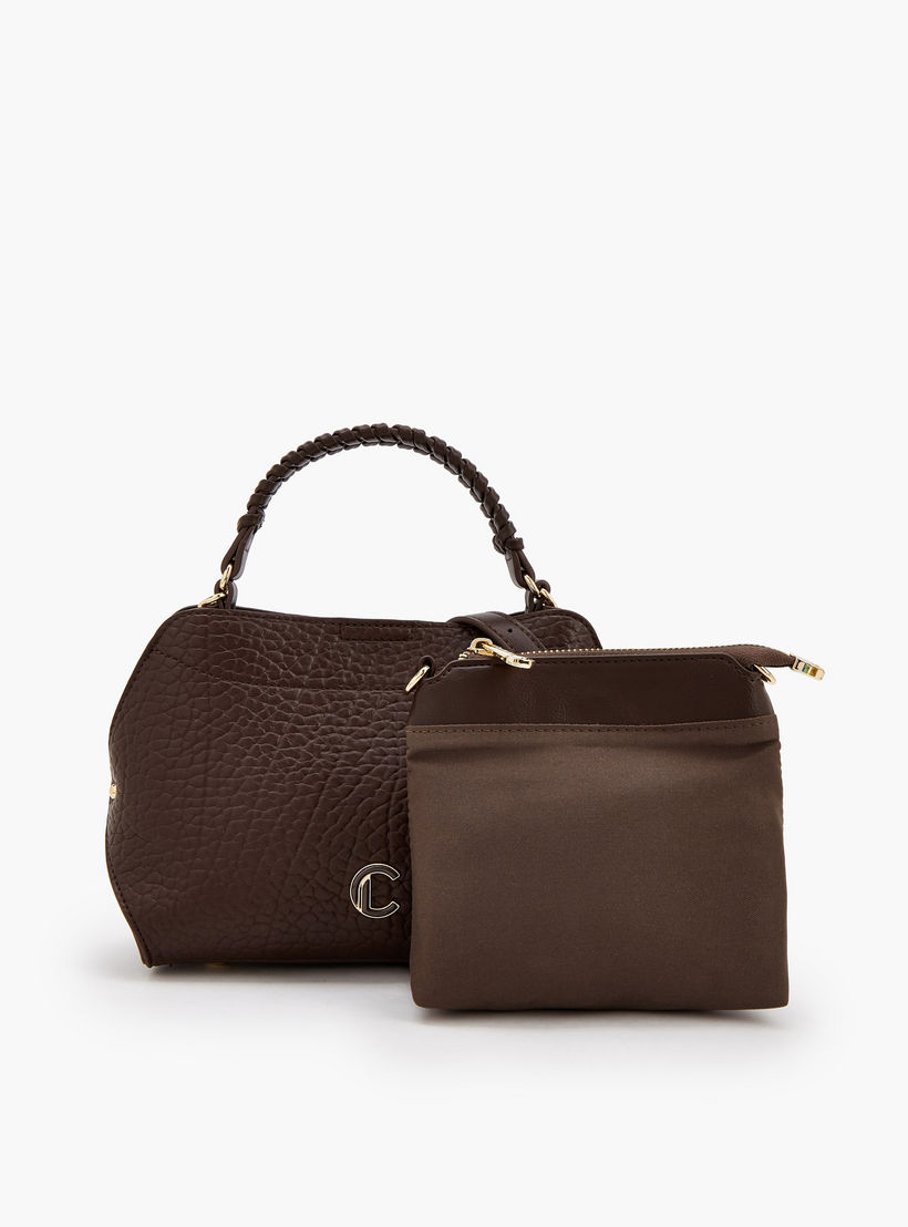 شنطة كروس بودي بارزة الملمس ومقبض علوي مضفر من لو كونفورت-women-bagsandwallets-handbags-image-5