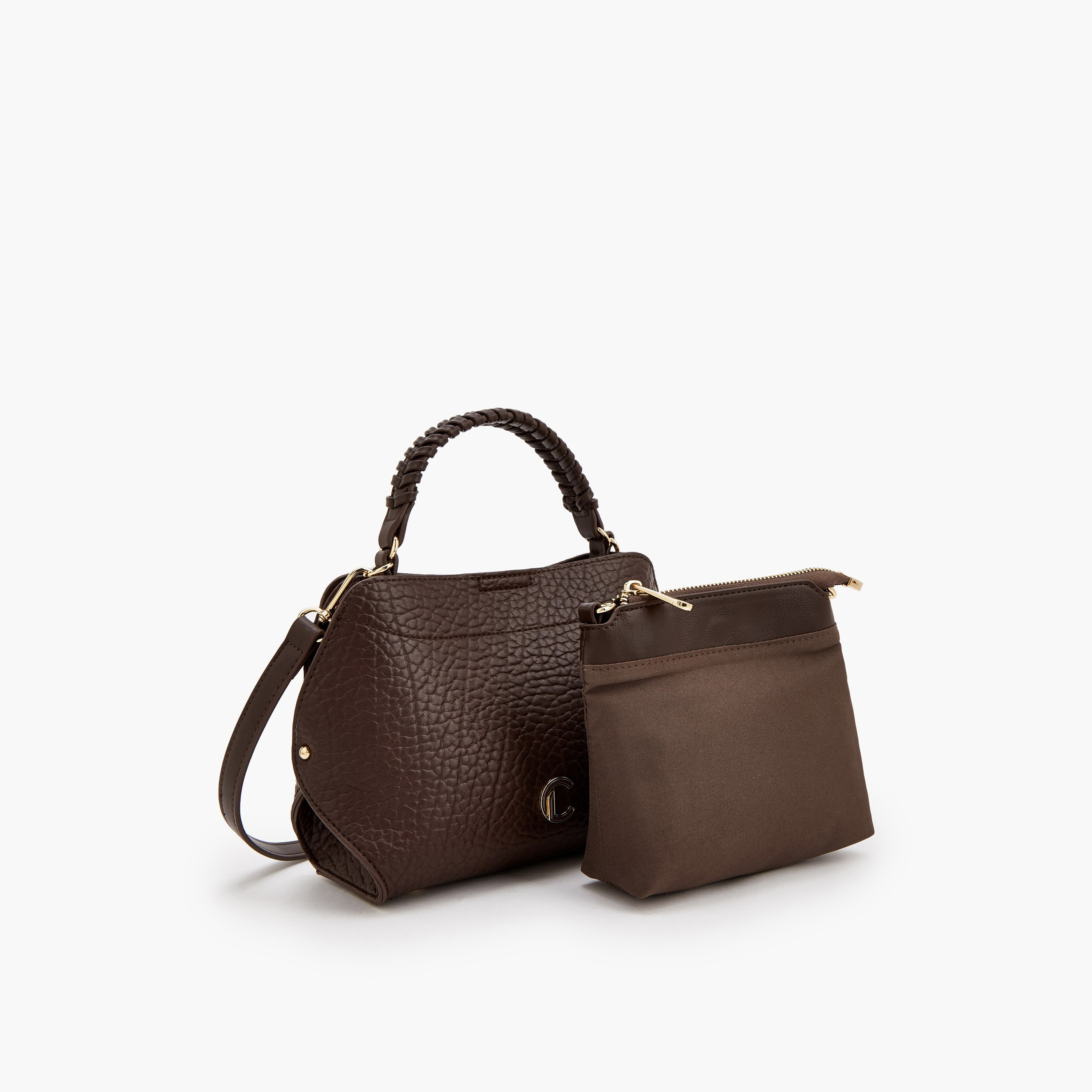 شنطة كروس بودي بارزة الملمس ومقبض علوي مضفر من لو كونفورت-women-bagsandwallets-handbags-image-6