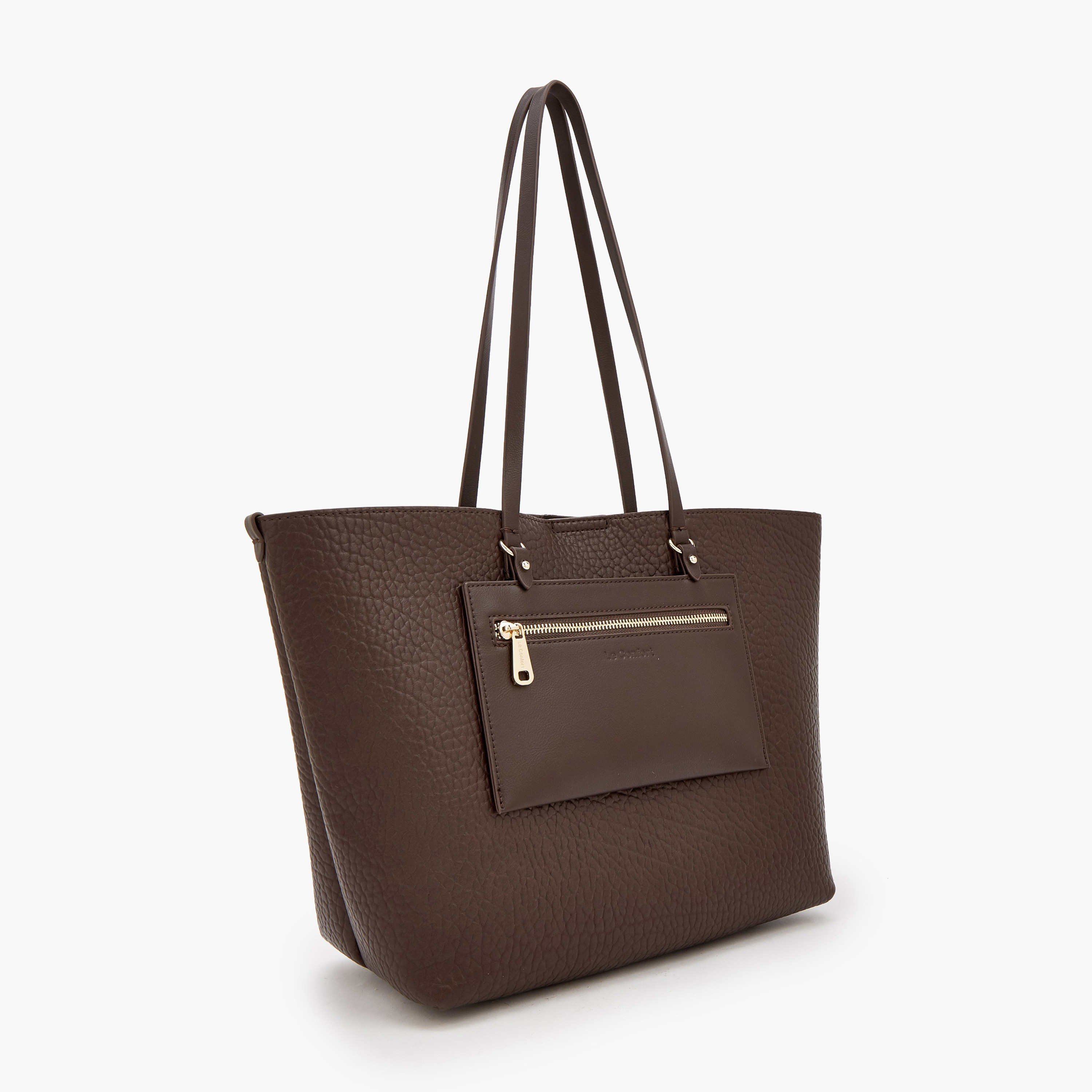 Le Confort Textured Tote Bag with Pouch-women-bagsandwallets-handbags-image-3