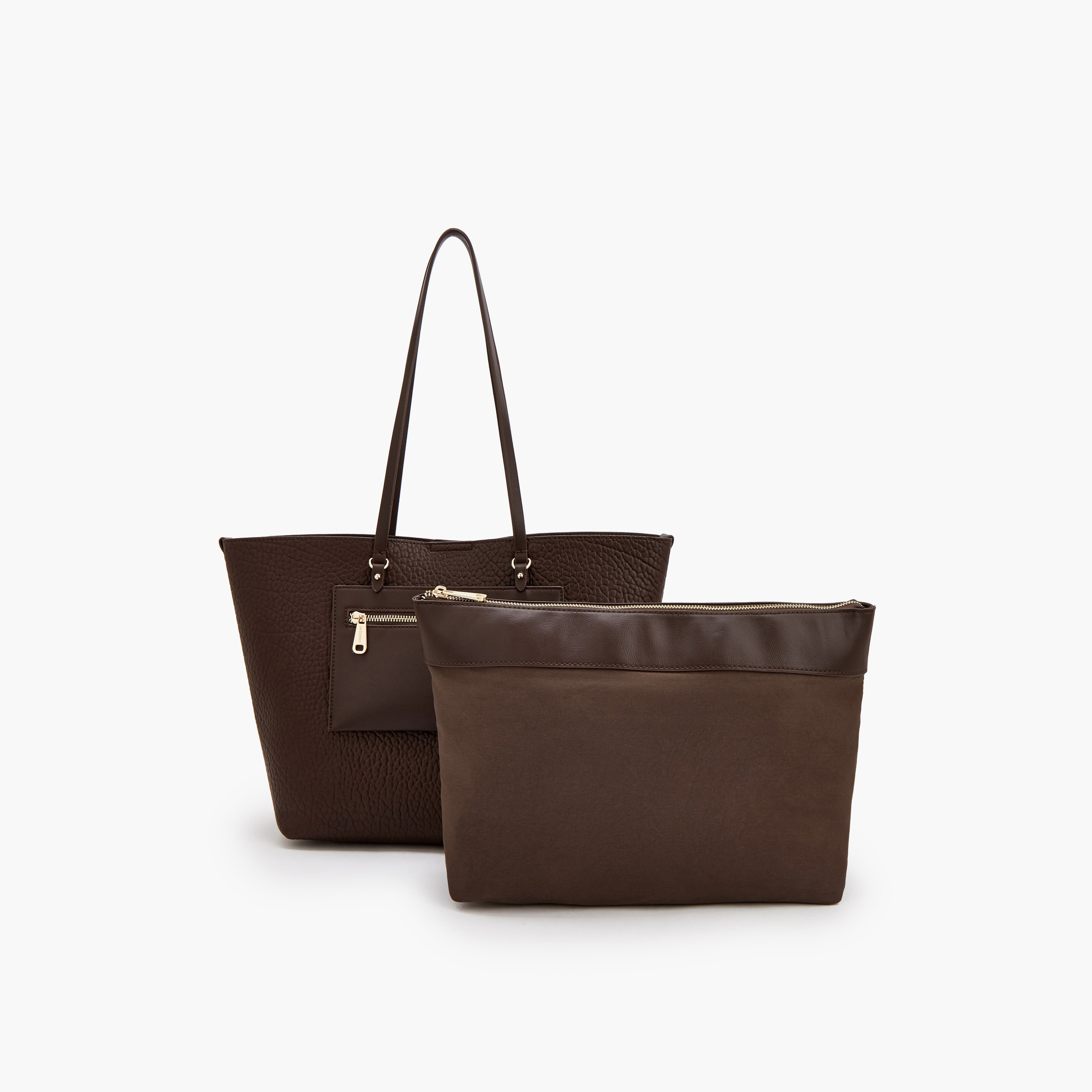 Le Confort Textured Tote Bag with Pouch-women-bagsandwallets-handbags-image-6