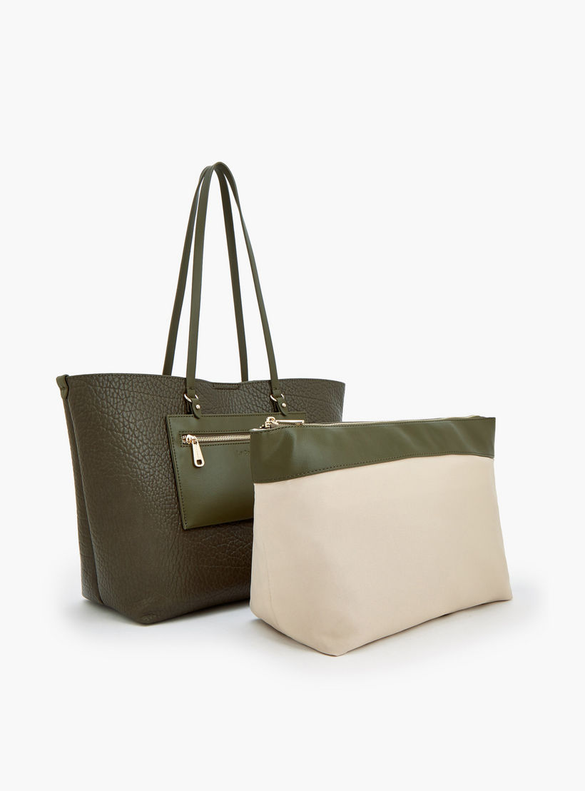 شنطة توتي بارزة الملمس مع محفظة من لو كونفورت-women-bagsandwallets-handbags-image-7