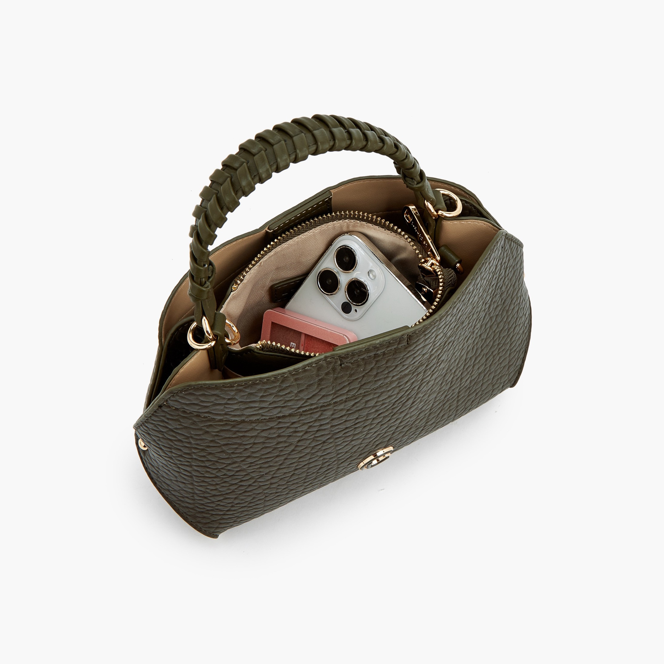 Le Confort Textured Crossbody Bag with Braided Top Handle-women-bagsandwallets-handbags-image-3
