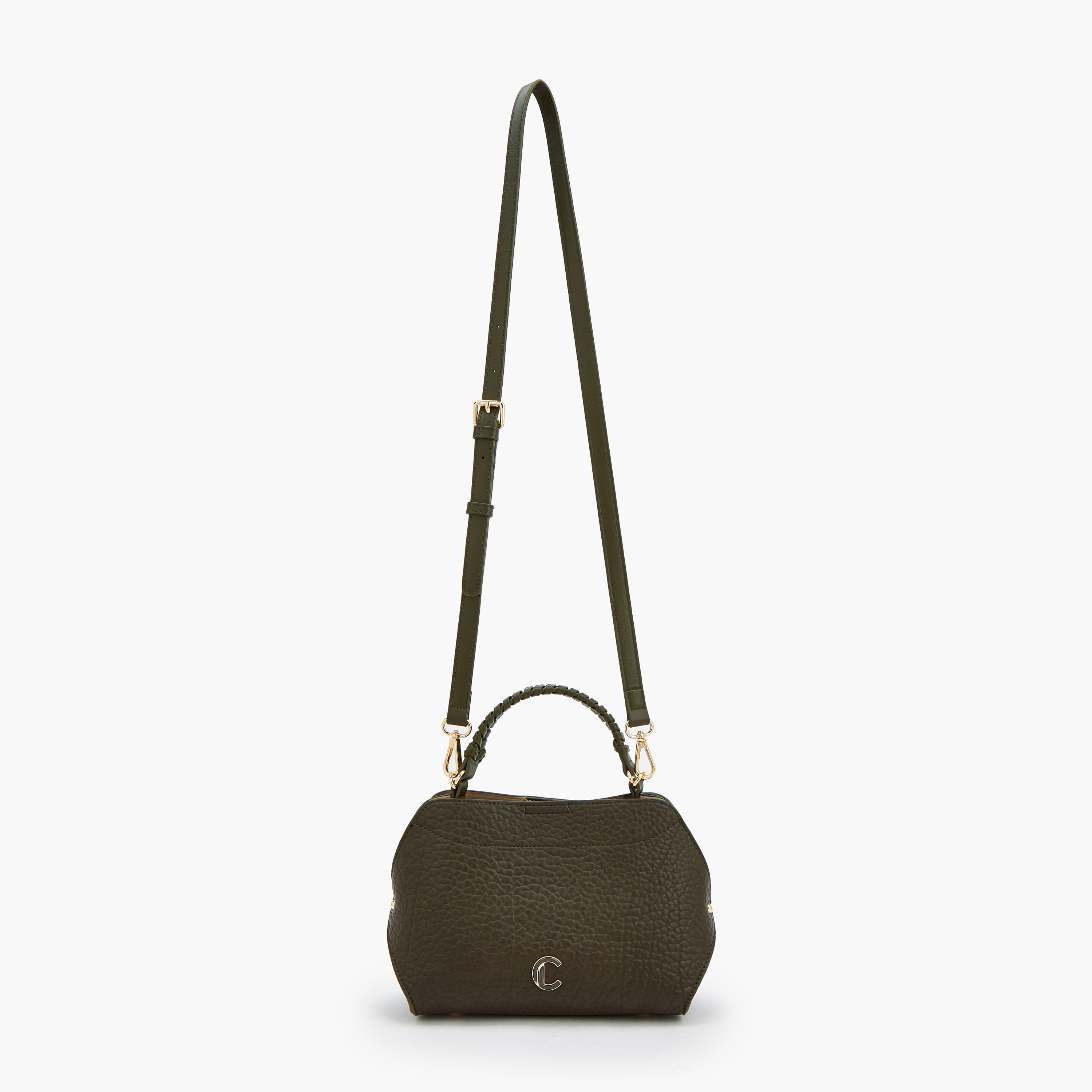 Le Confort Textured Crossbody Bag with Braided Top Handle-women-bagsandwallets-handbags-image-4