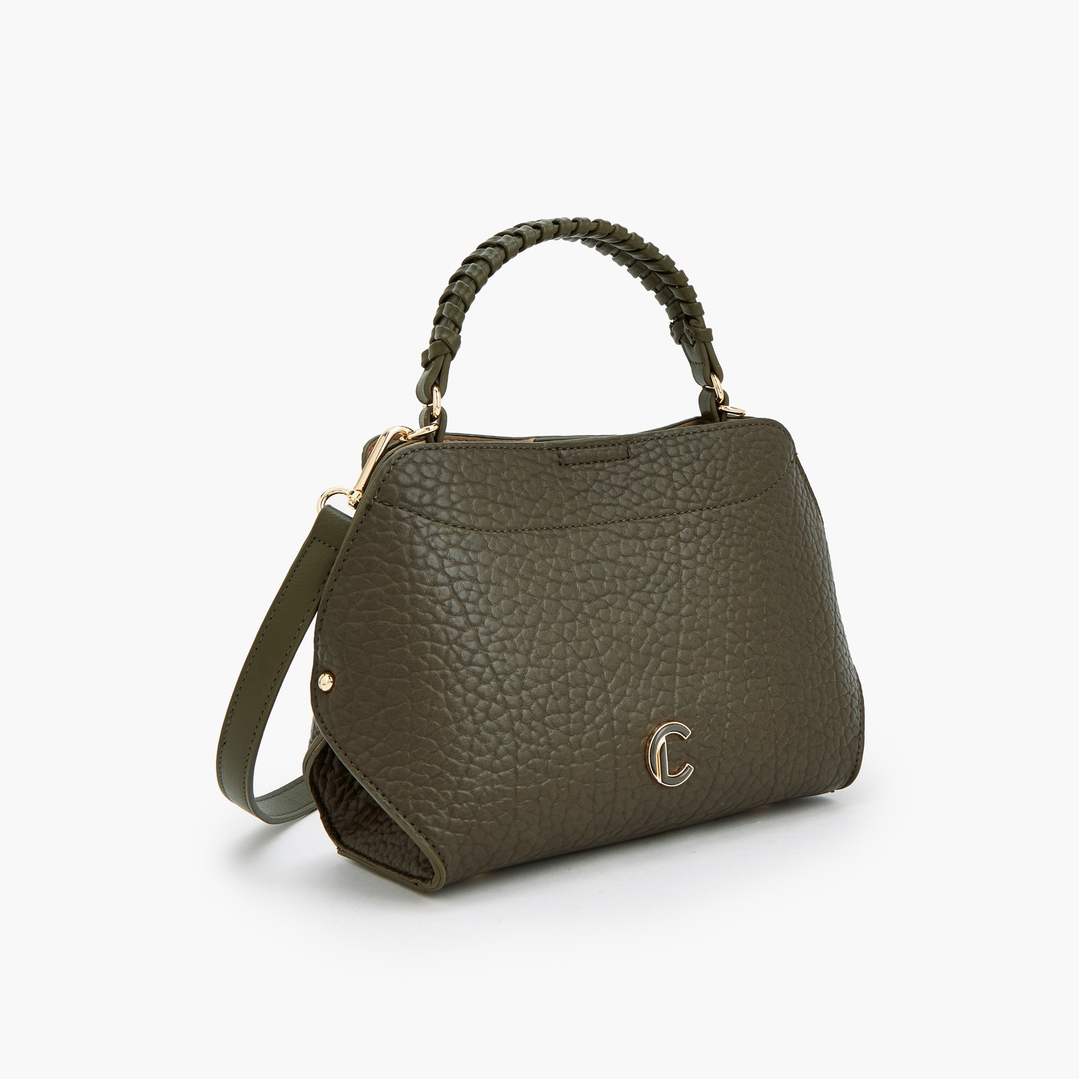 Le Confort Textured Crossbody Bag with Braided Top Handle-women-bagsandwallets-handbags-image-7
