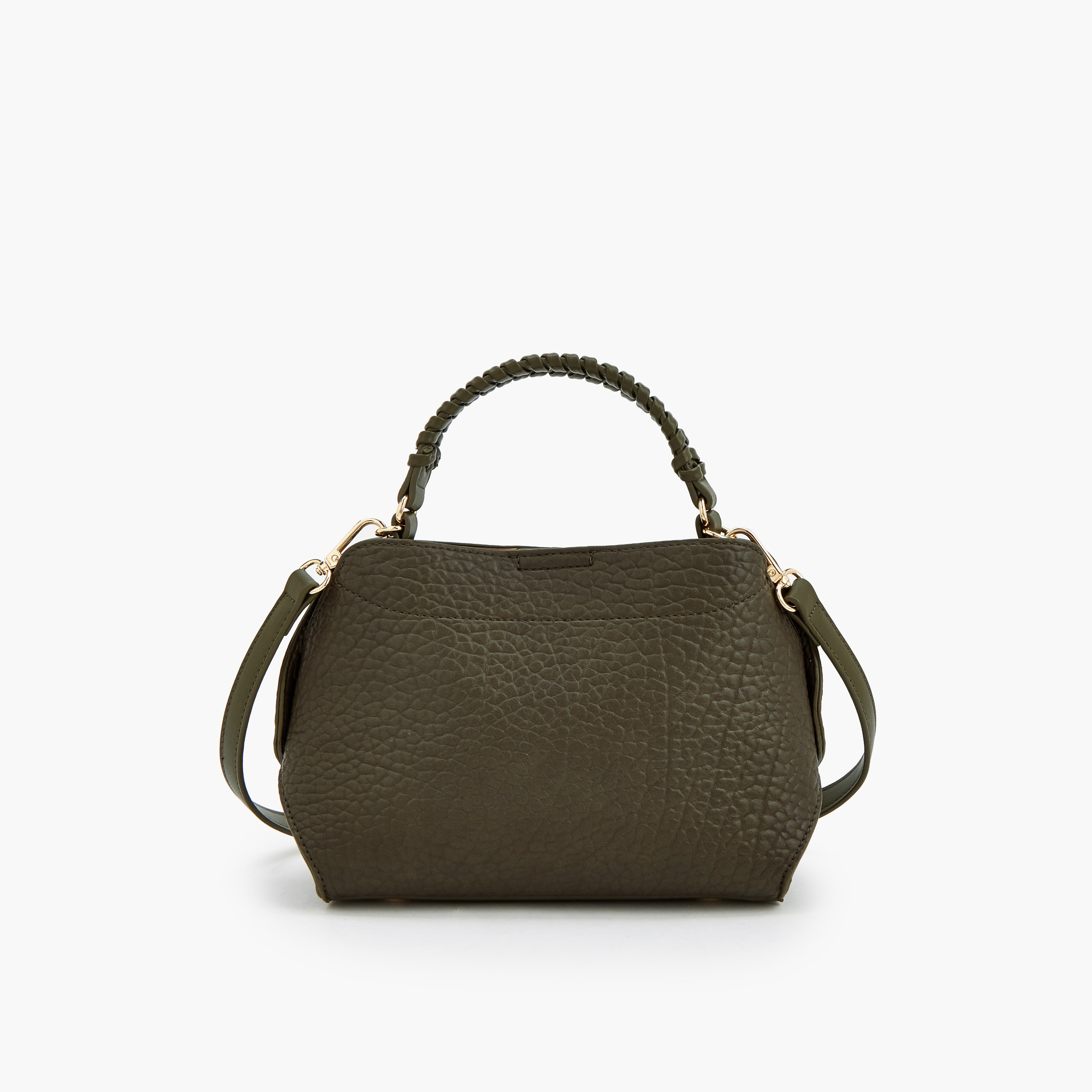 Le Confort Textured Crossbody Bag with Braided Top Handle-women-bagsandwallets-handbags-image-9