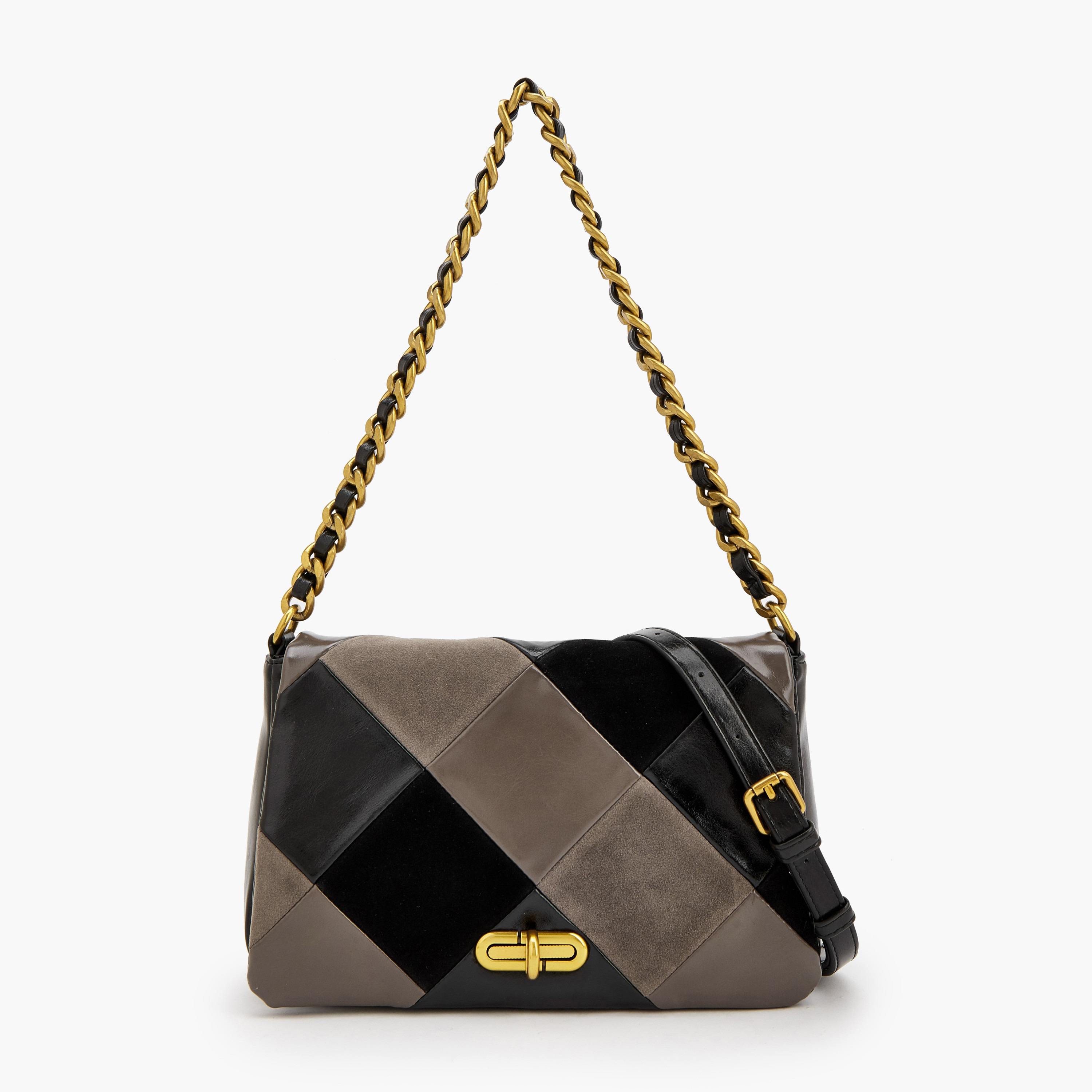 شنطة كروس بودي بتصميم قوالب ملونة وحزام كتف قابل للفصل من سيليست-women-bagsandwallets-handbags-image-1