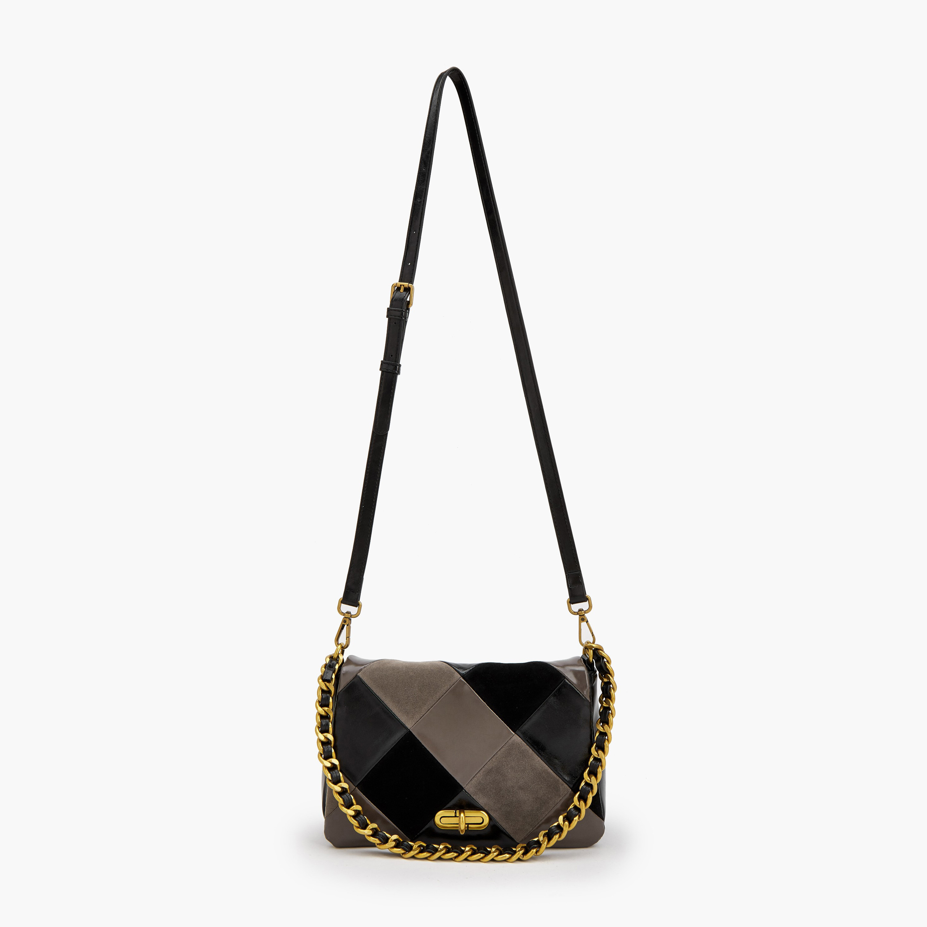 شنطة كروس بودي بتصميم قوالب ملونة وحزام كتف قابل للفصل من سيليست-women-bagsandwallets-handbags-image-2