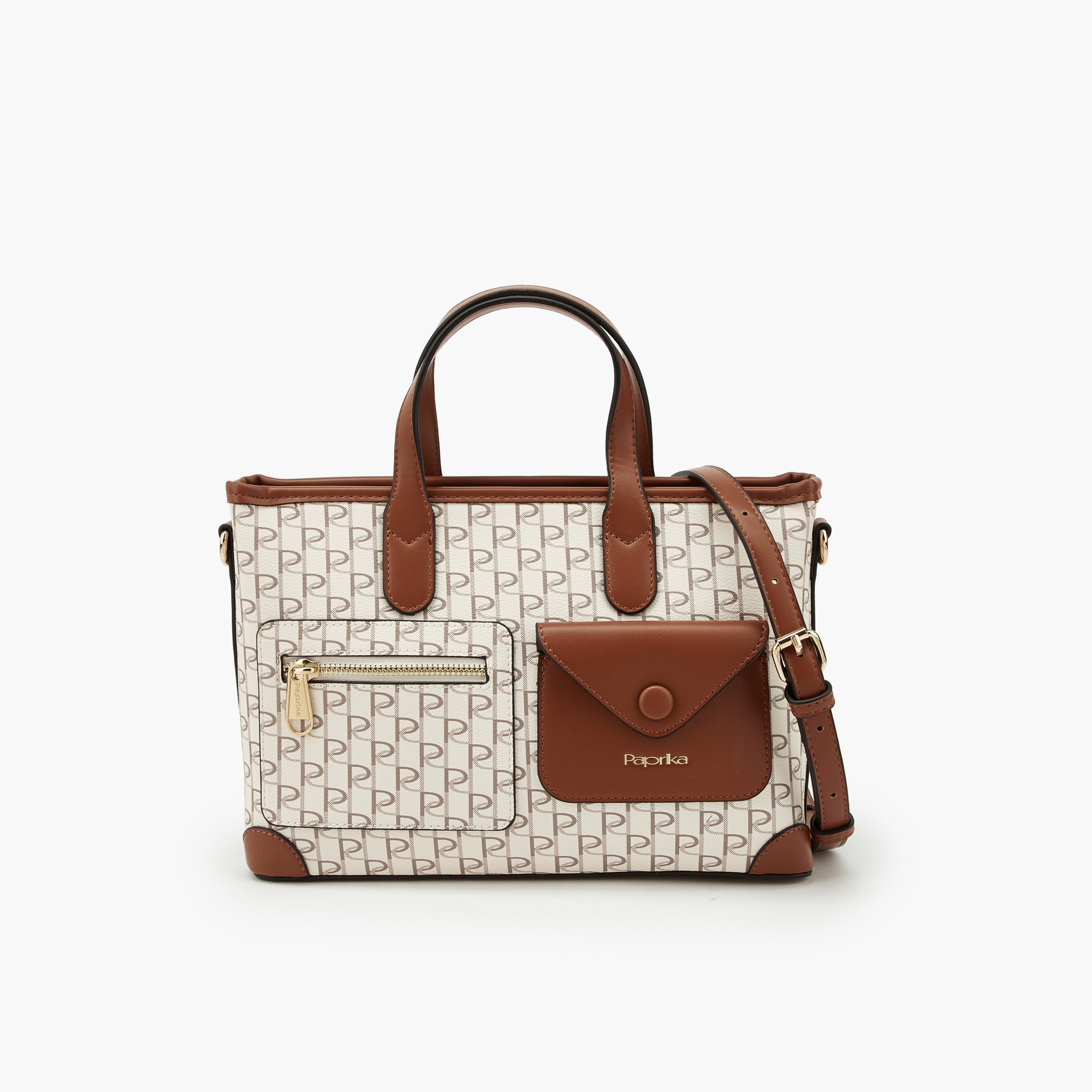شنطة توت بجيوب أمامية وطبعات من بابريكا-women-bagsandwallets-handbags-image-1