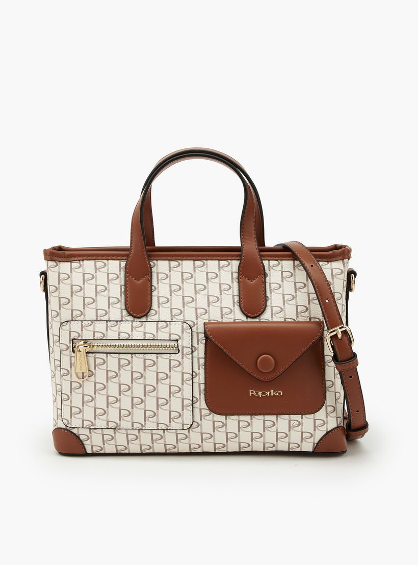 شنطة توت بجيوب أمامية وطبعات من بابريكا-women-bagsandwallets-handbags-image-1