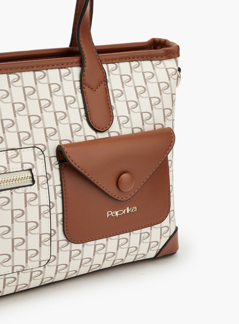شنطة توت بجيوب أمامية وطبعات من بابريكا-women-bagsandwallets-handbags-image-4