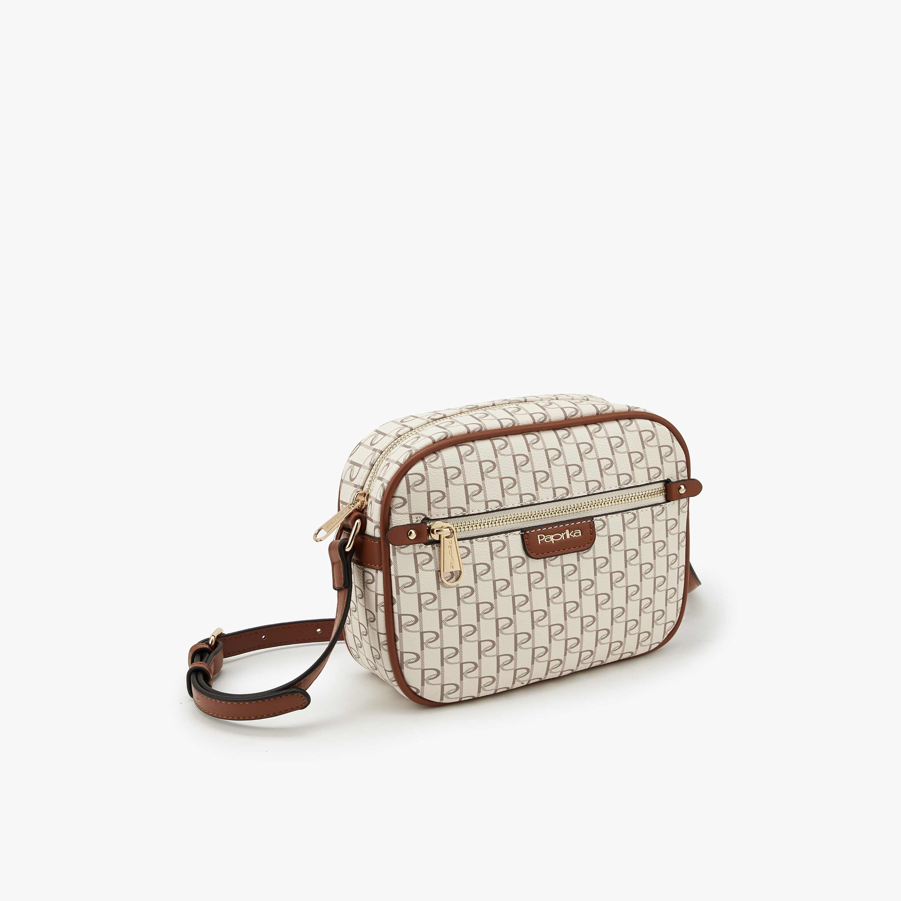 Paprika Monogram Crossbody Bag with Adjustable Strap-women-bagsandwallets-handbags-image-3