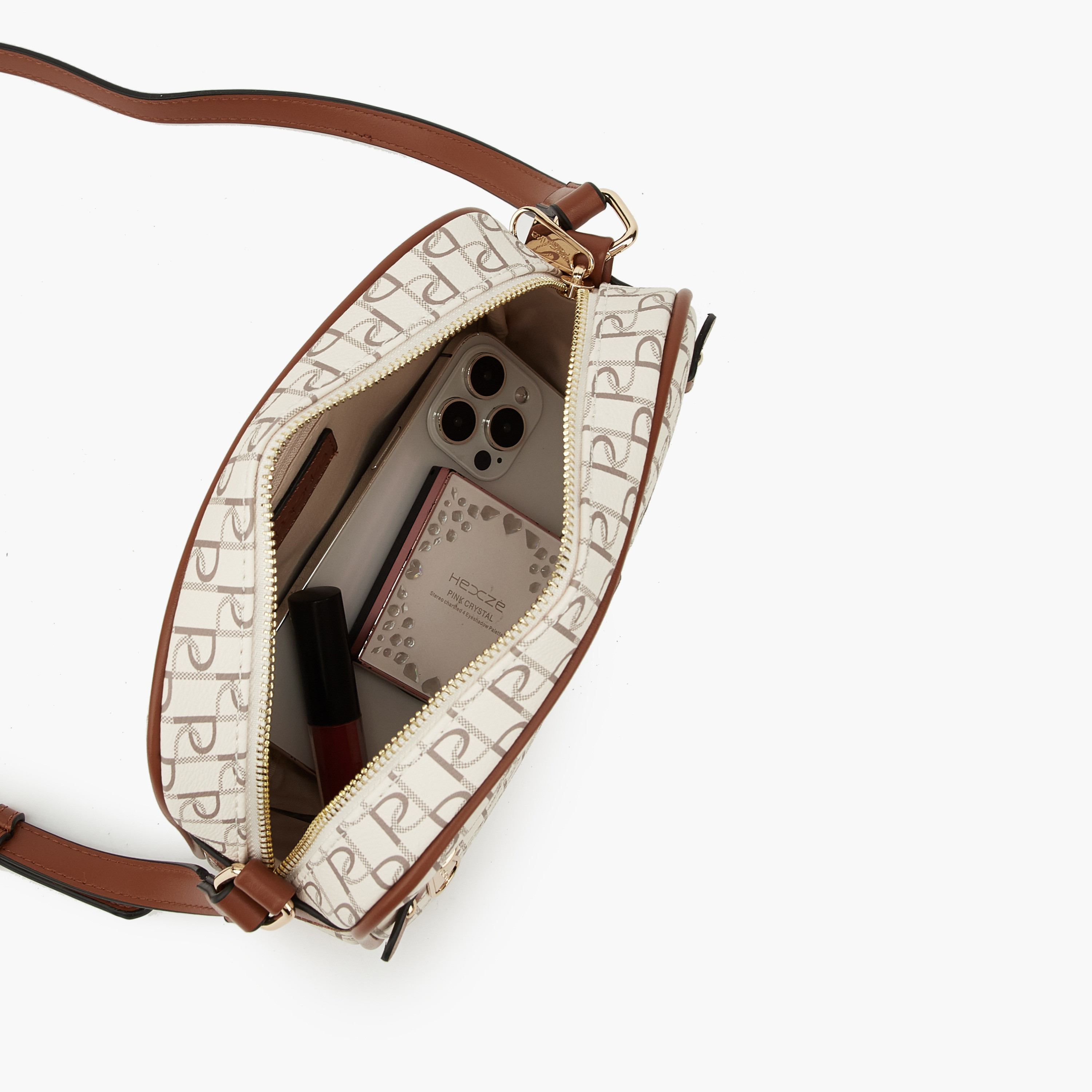 Paprika Monogram Crossbody Bag with Adjustable Strap-women-bagsandwallets-handbags-image-7