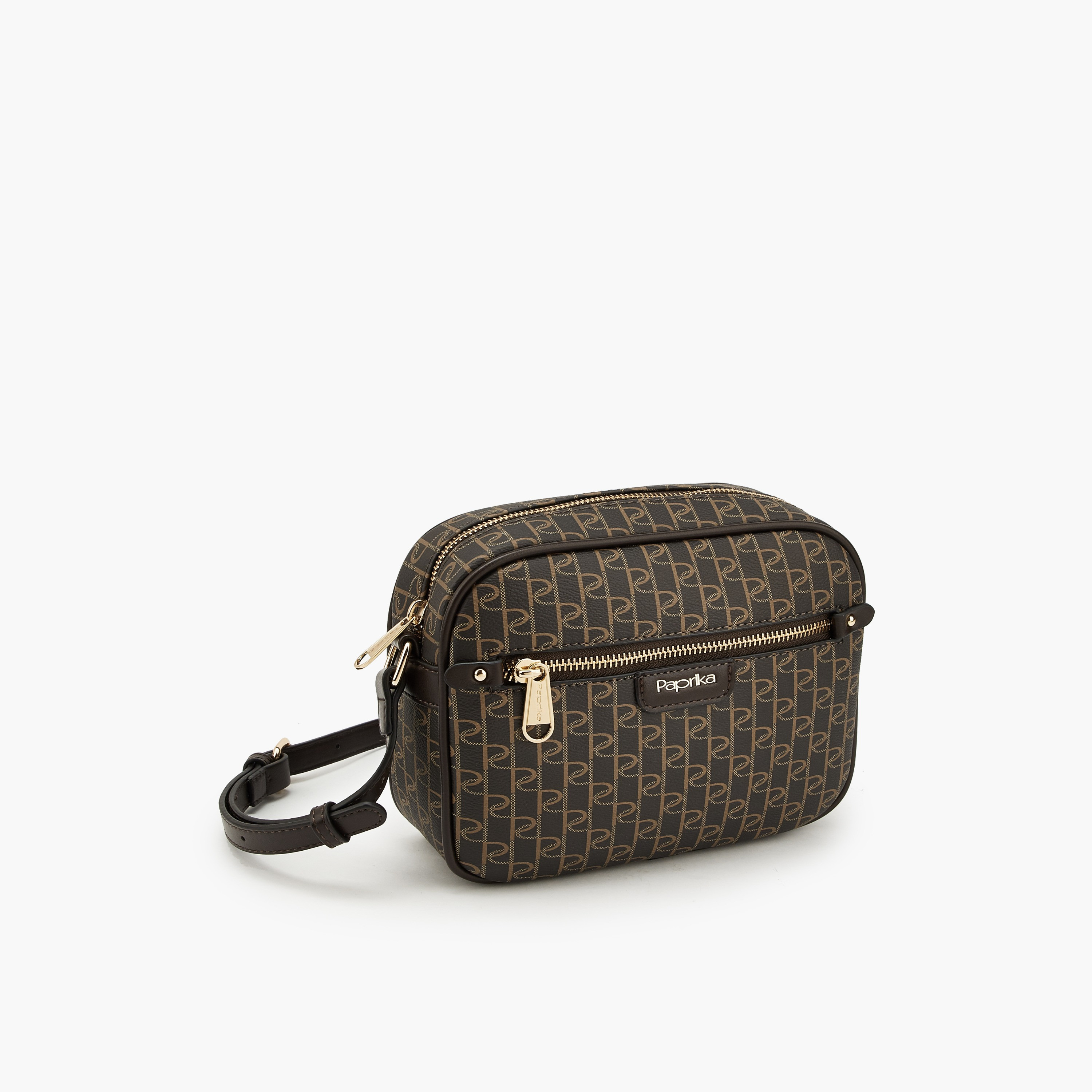 شنطة كروس بودي مونوجرام بحزام قابل للتعديل من بابريكا-women-bagsandwallets-handbags-image-3