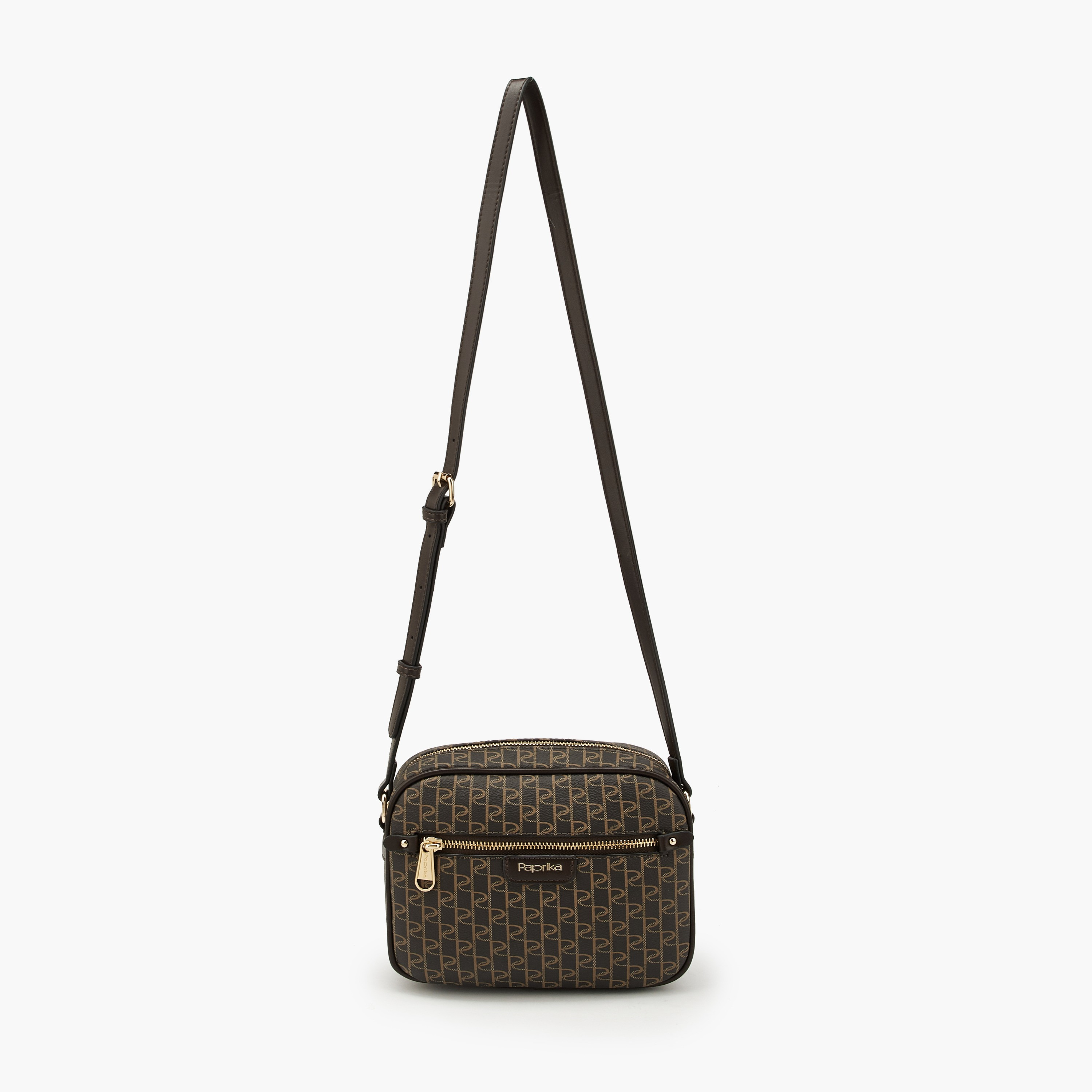 شنطة كروس بودي مونوجرام بحزام قابل للتعديل من بابريكا-women-bagsandwallets-handbags-image-2