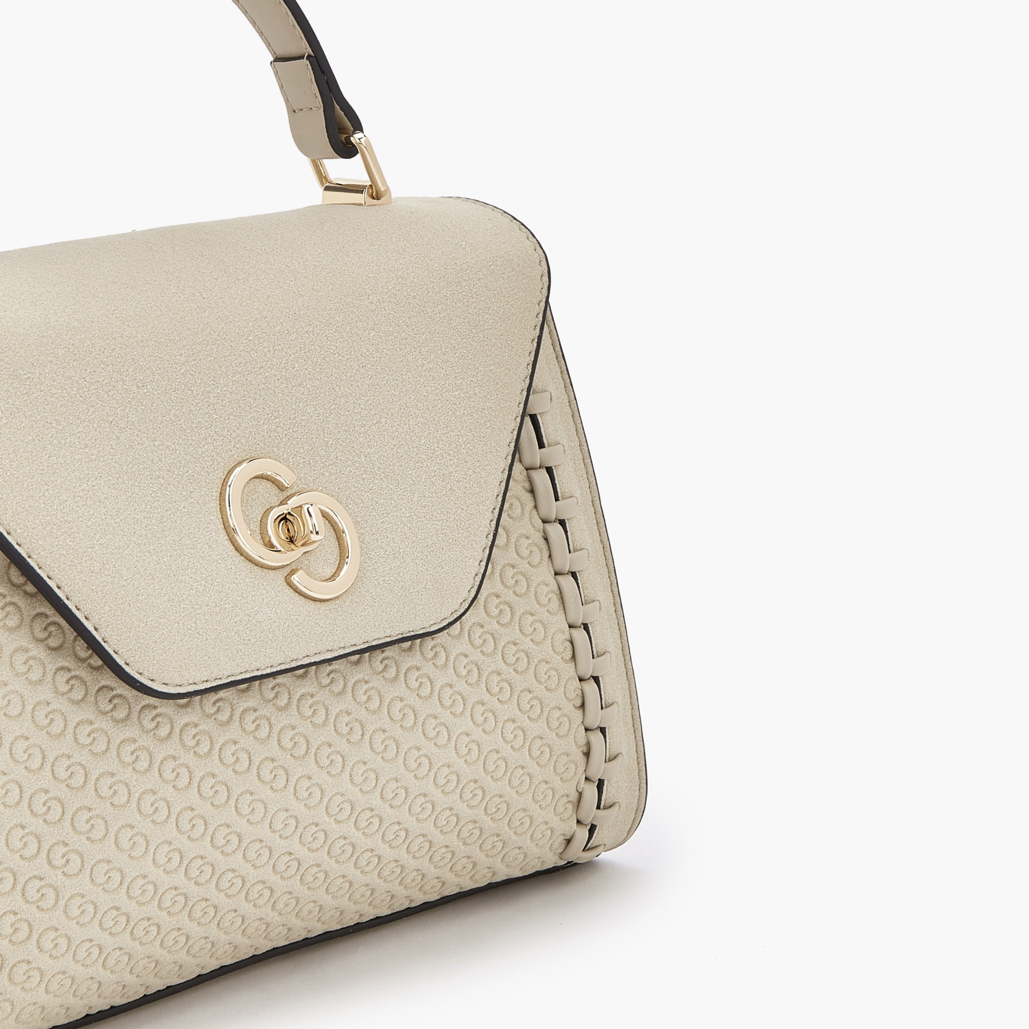 Celeste Textured Satchel Bag with Twist Lock Closure-women-bagsandwallets-handbags-image-4