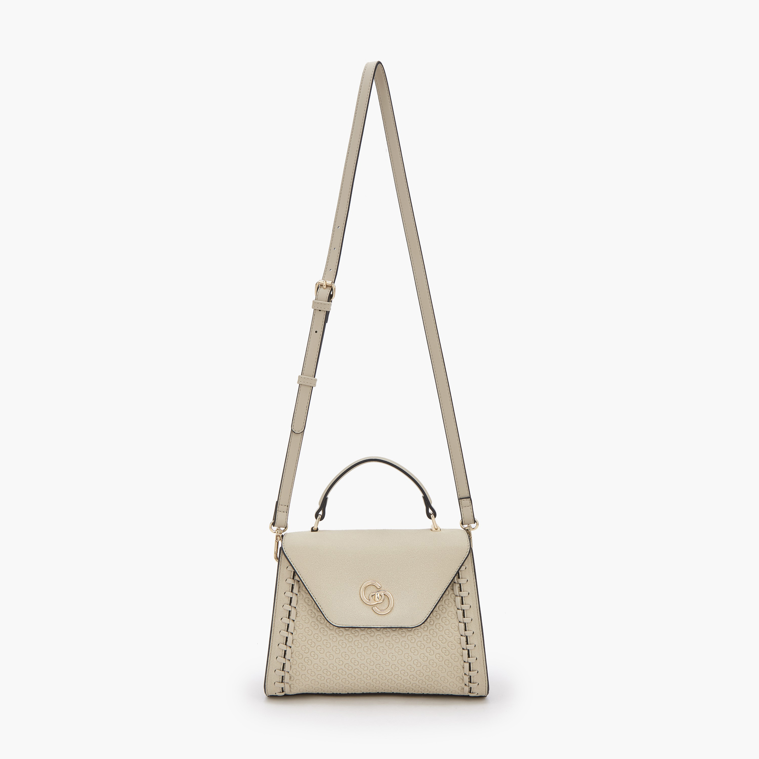 Celeste Textured Satchel Bag with Twist Lock Closure-women-bagsandwallets-handbags-image-6