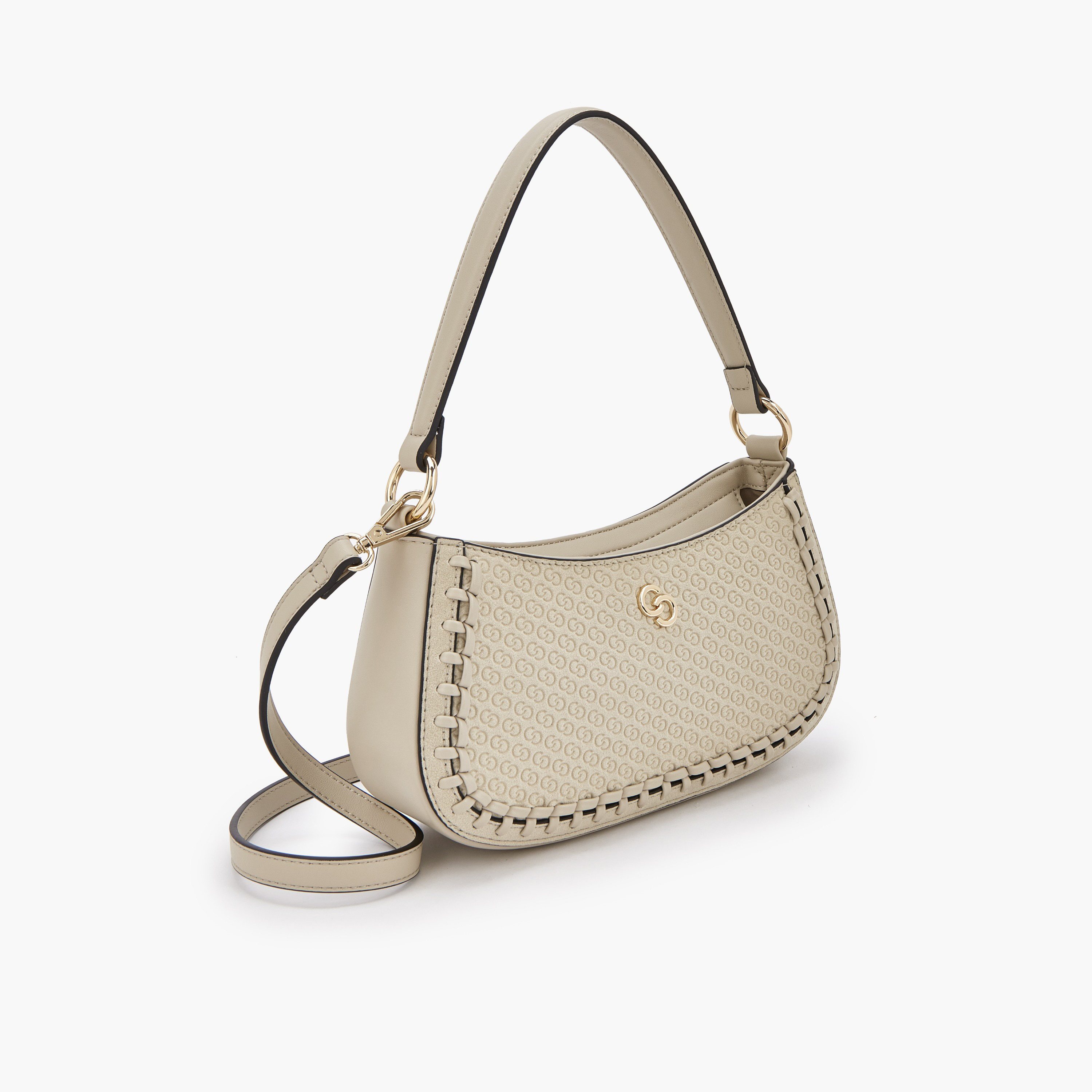 شنطة كتف بسحاب إغلاق ونقوش مونوجرام من سيليست-women-bagsandwallets-handbags-image-2