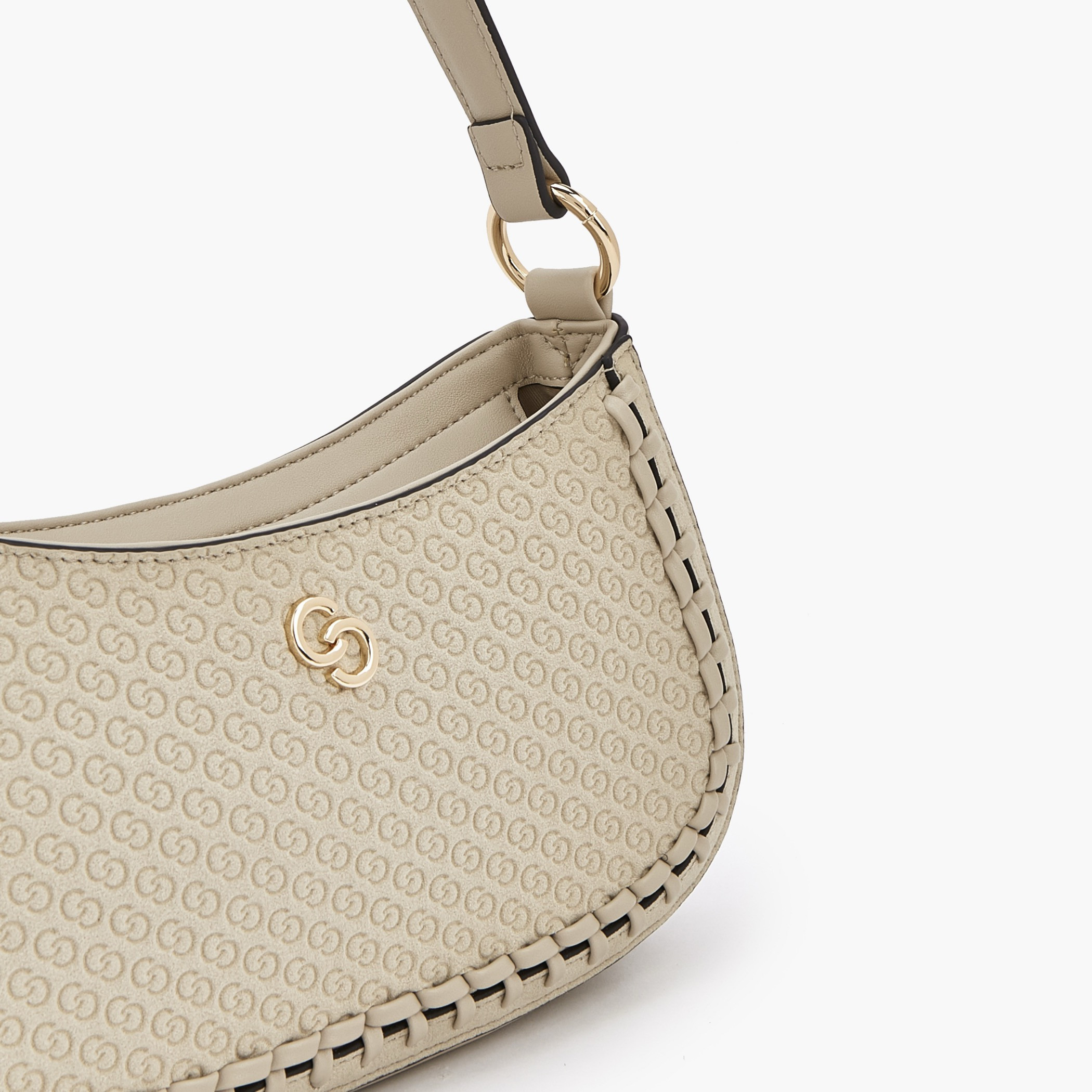 شنطة كتف بسحاب إغلاق ونقوش مونوجرام من سيليست-women-bagsandwallets-handbags-image-3