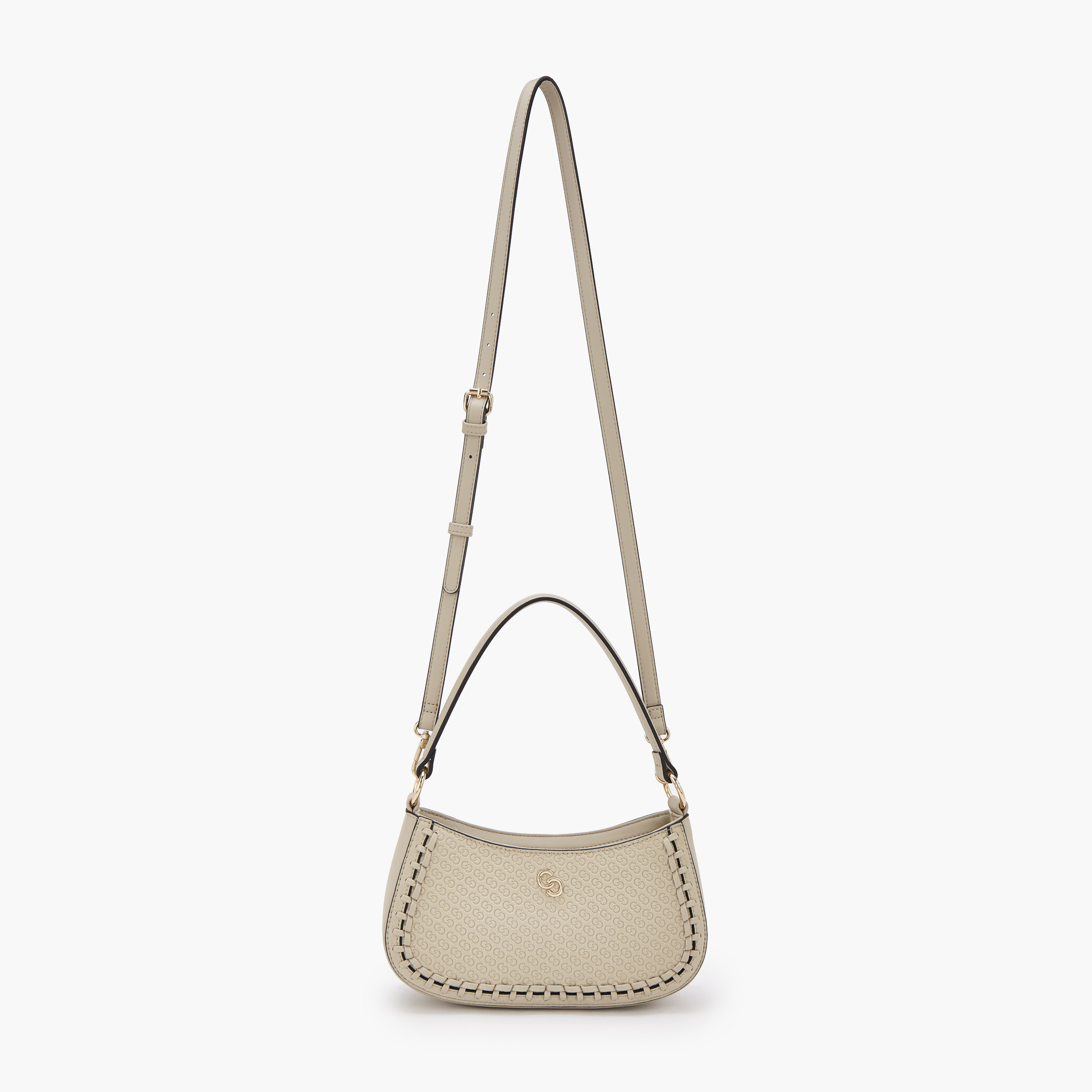 شنطة كتف بسحاب إغلاق ونقوش مونوجرام من سيليست-women-bagsandwallets-handbags-image-5