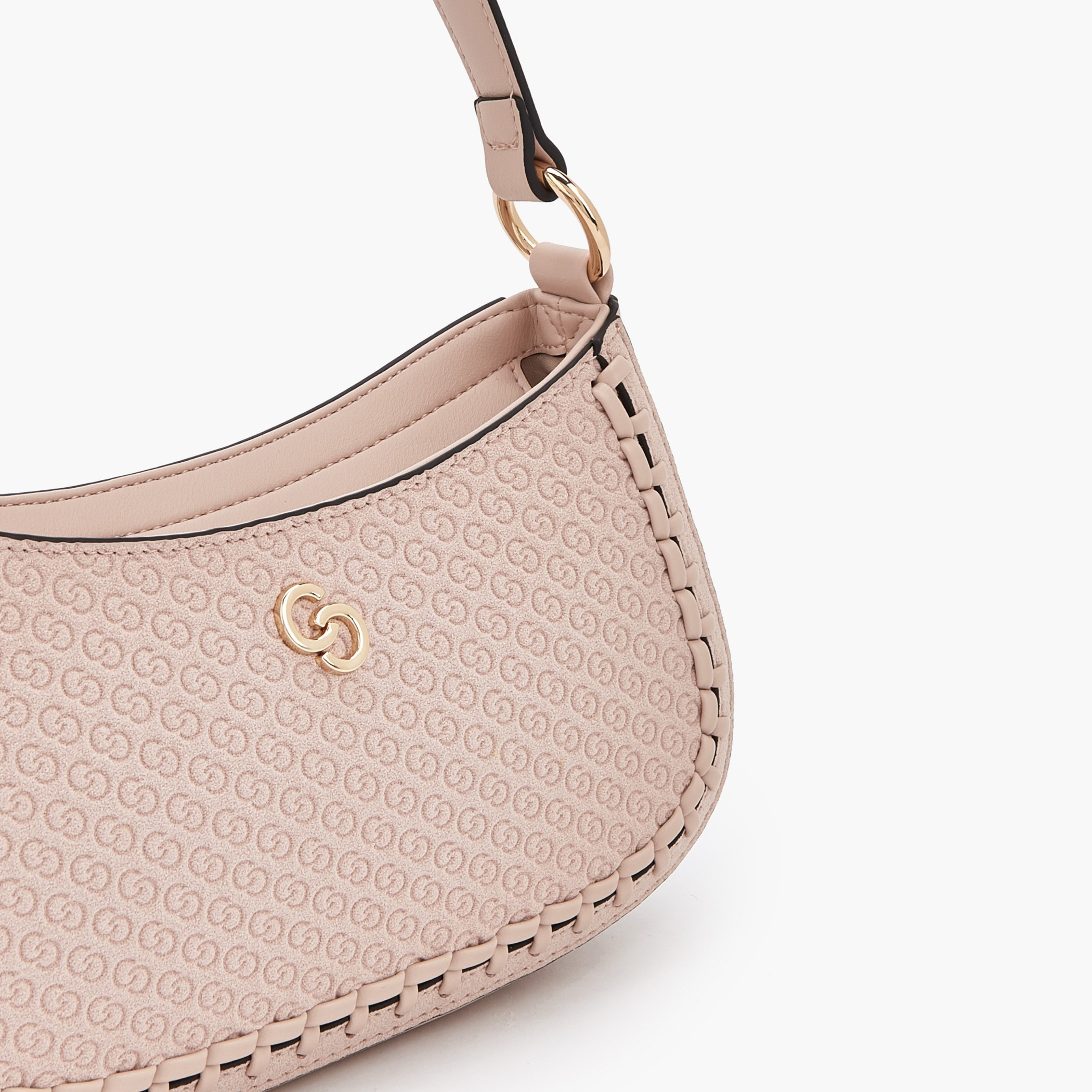 شنطة كتف بسحاب إغلاق ونقوش مونوجرام من سيليست-women-bagsandwallets-handbags-image-3
