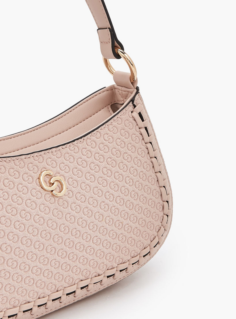 شنطة كتف بسحاب إغلاق ونقوش مونوجرام من سيليست-women-bagsandwallets-handbags-image-3