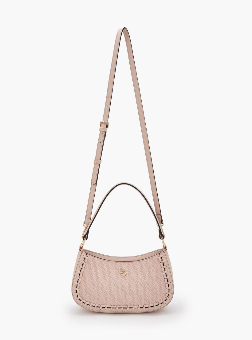شنطة كتف بسحاب إغلاق ونقوش مونوجرام من سيليست-women-bagsandwallets-handbags-image-5