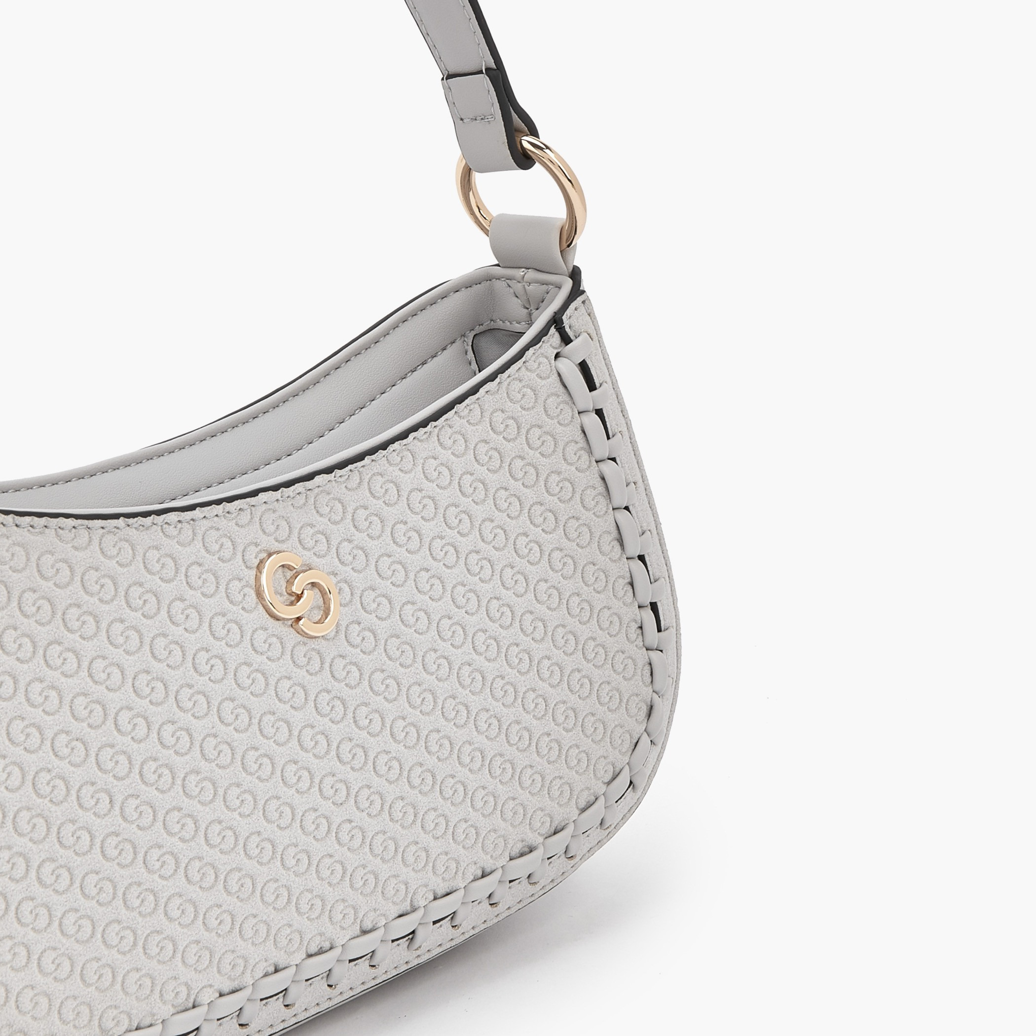 شنطة كتف بسحاب إغلاق ونقوش مونوجرام من سيليست-women-bagsandwallets-handbags-image-3