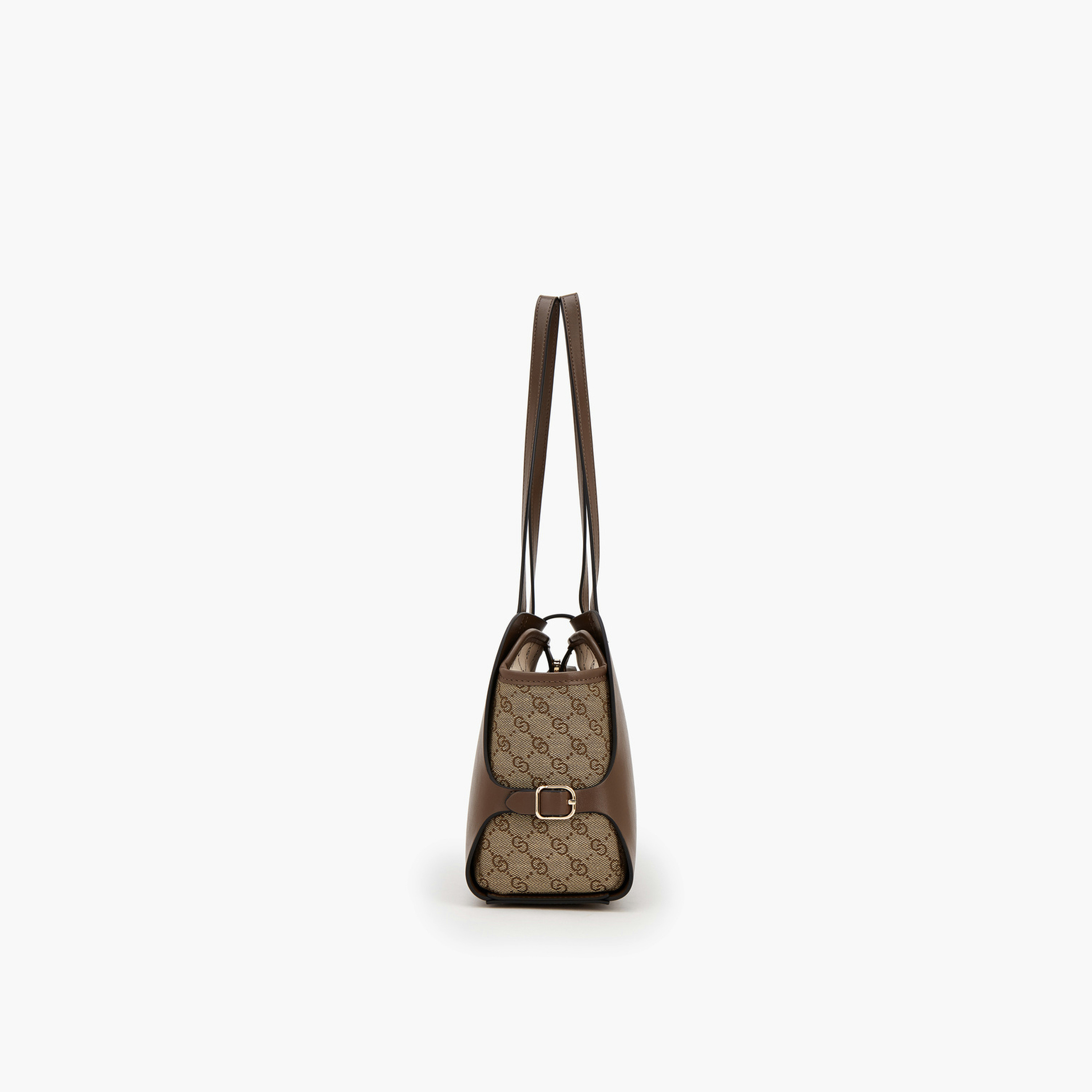 Celeste Monogram Textured Shoulder Bag with Double Handle-women-bagsandwallets-handbags-image-5