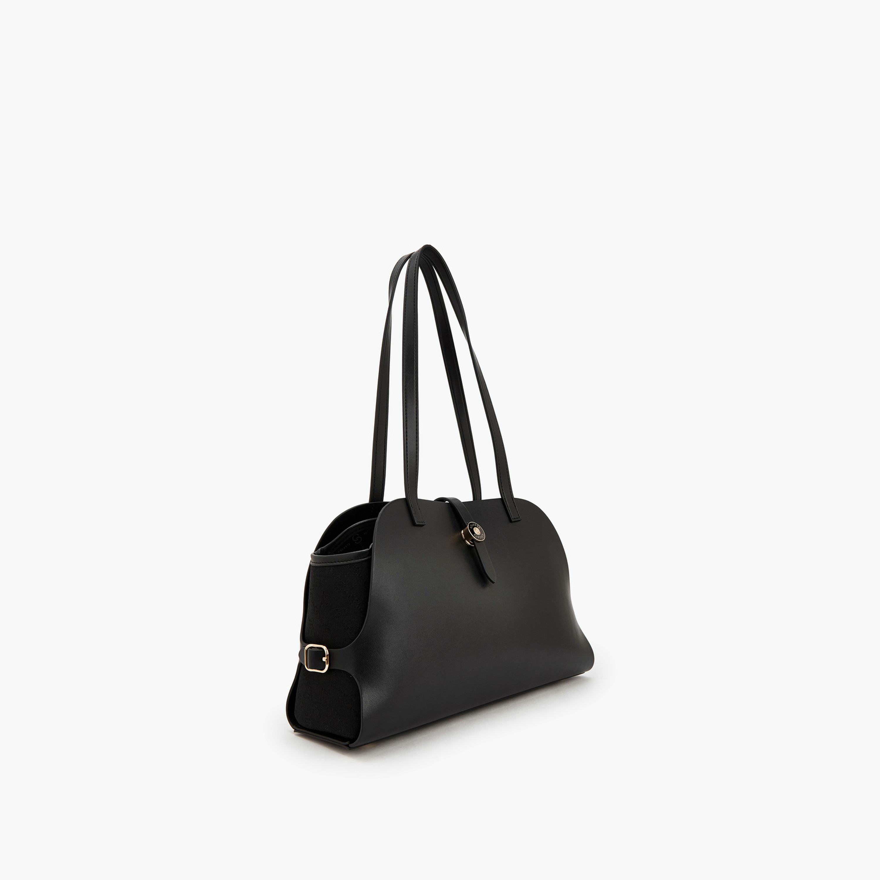 Celeste Monogram Textured Shoulder Bag with Double Handle-women-bagsandwallets-handbags-image-3