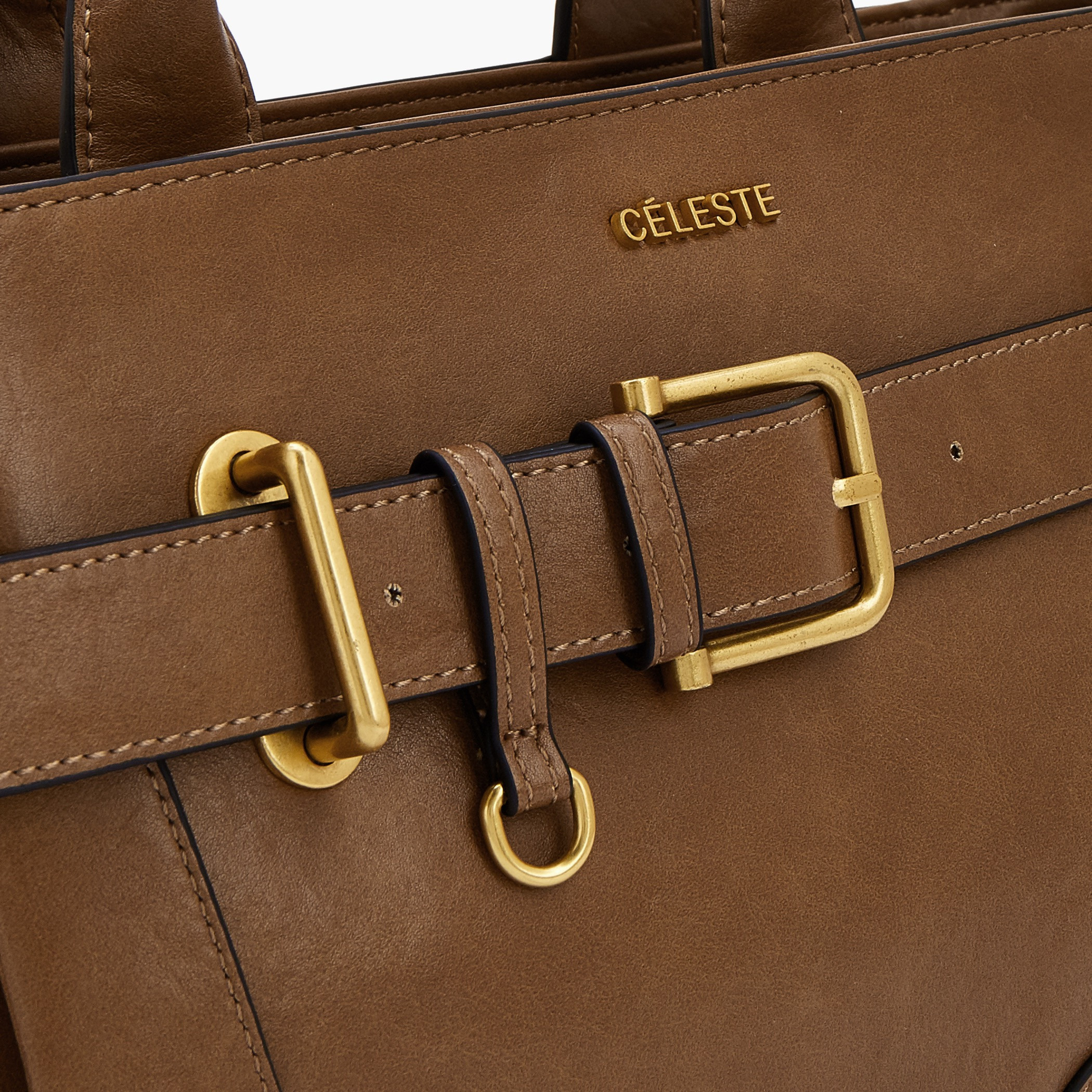 Celeste Buckled Detail Tote Bag with Zip Closure-women-bagsandwallets-handbags-image-3