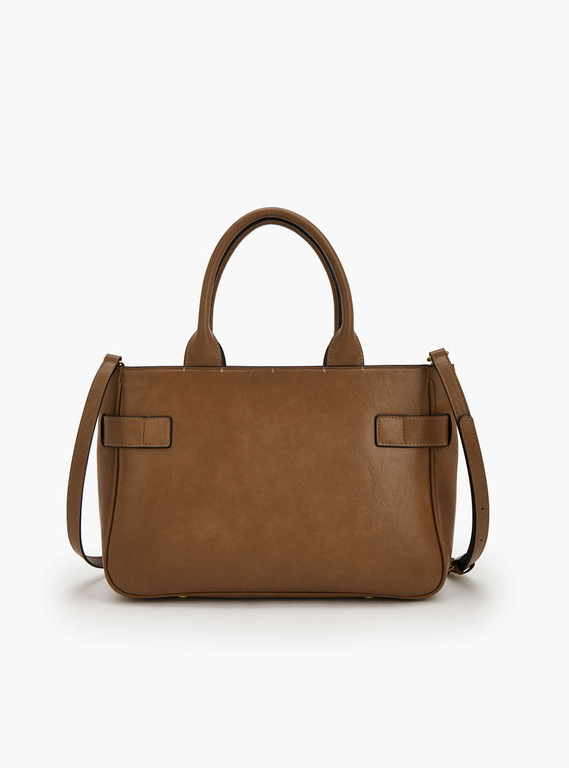 Celeste Buckled Detail Tote Bag with Zip Closure-women-bagsandwallets-handbags-image-4