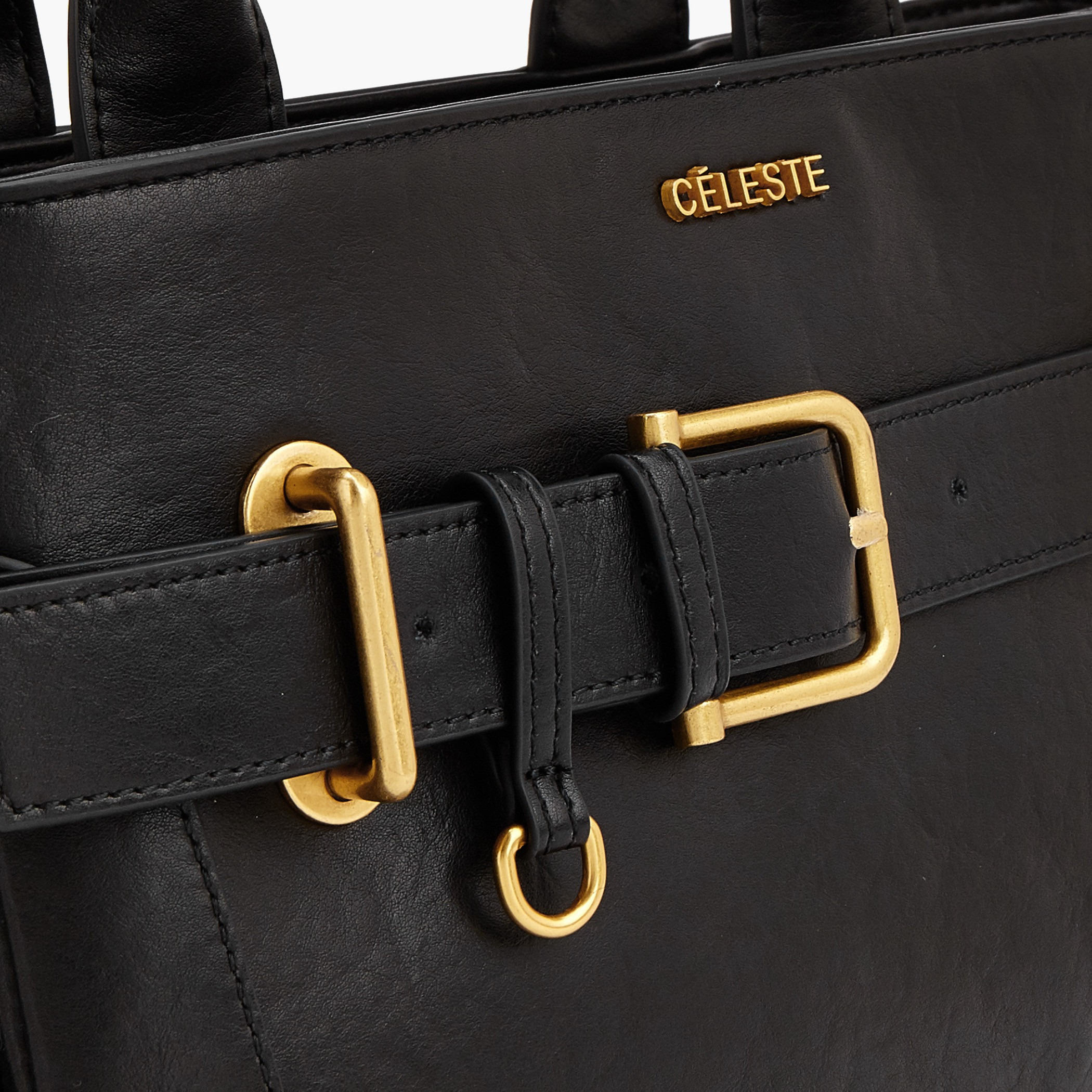 Celeste Buckled Detail Tote Bag with Zip Closure-women-bagsandwallets-handbags-image-3